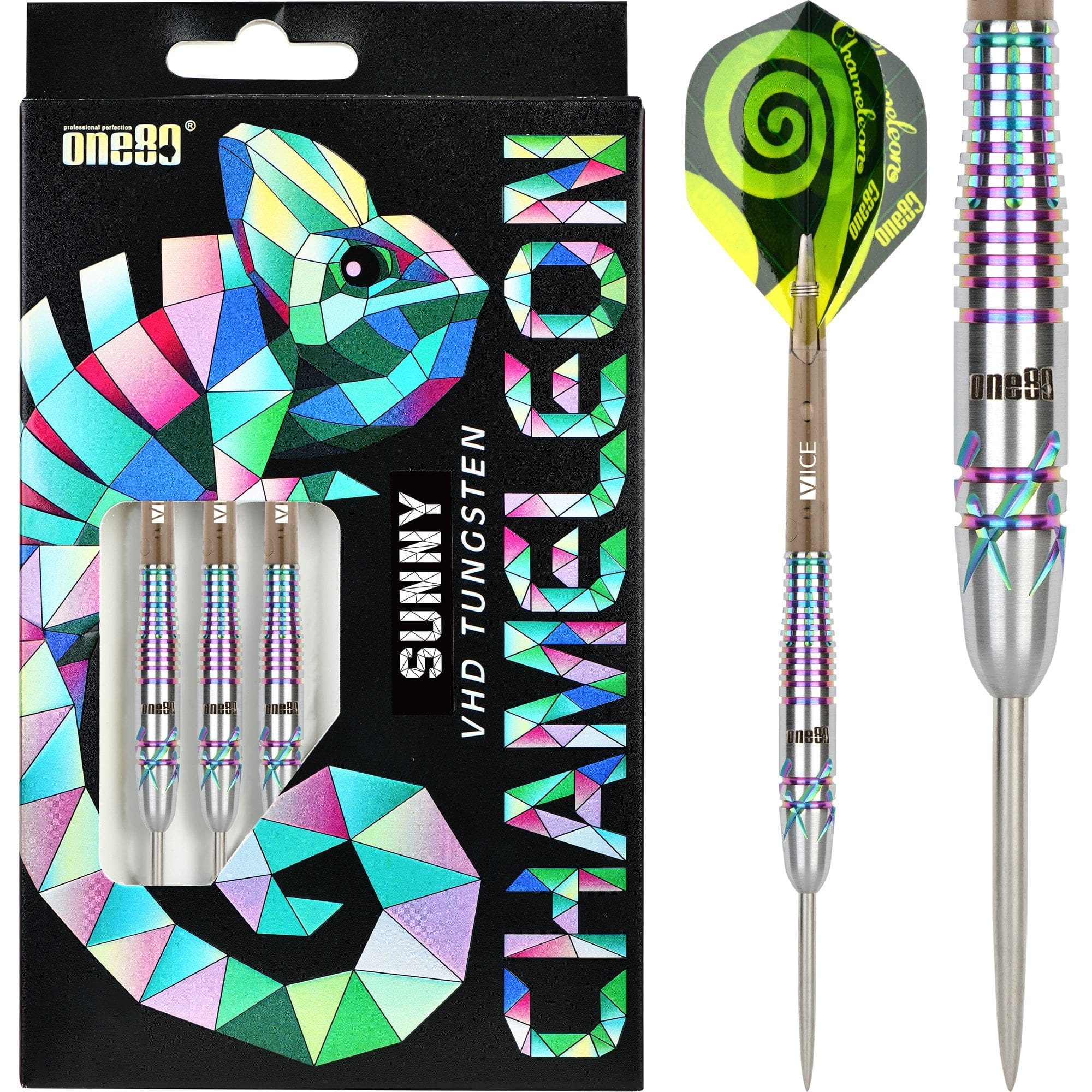 One80 Chameleon Darts - Steel Tip - Sunny - 22g