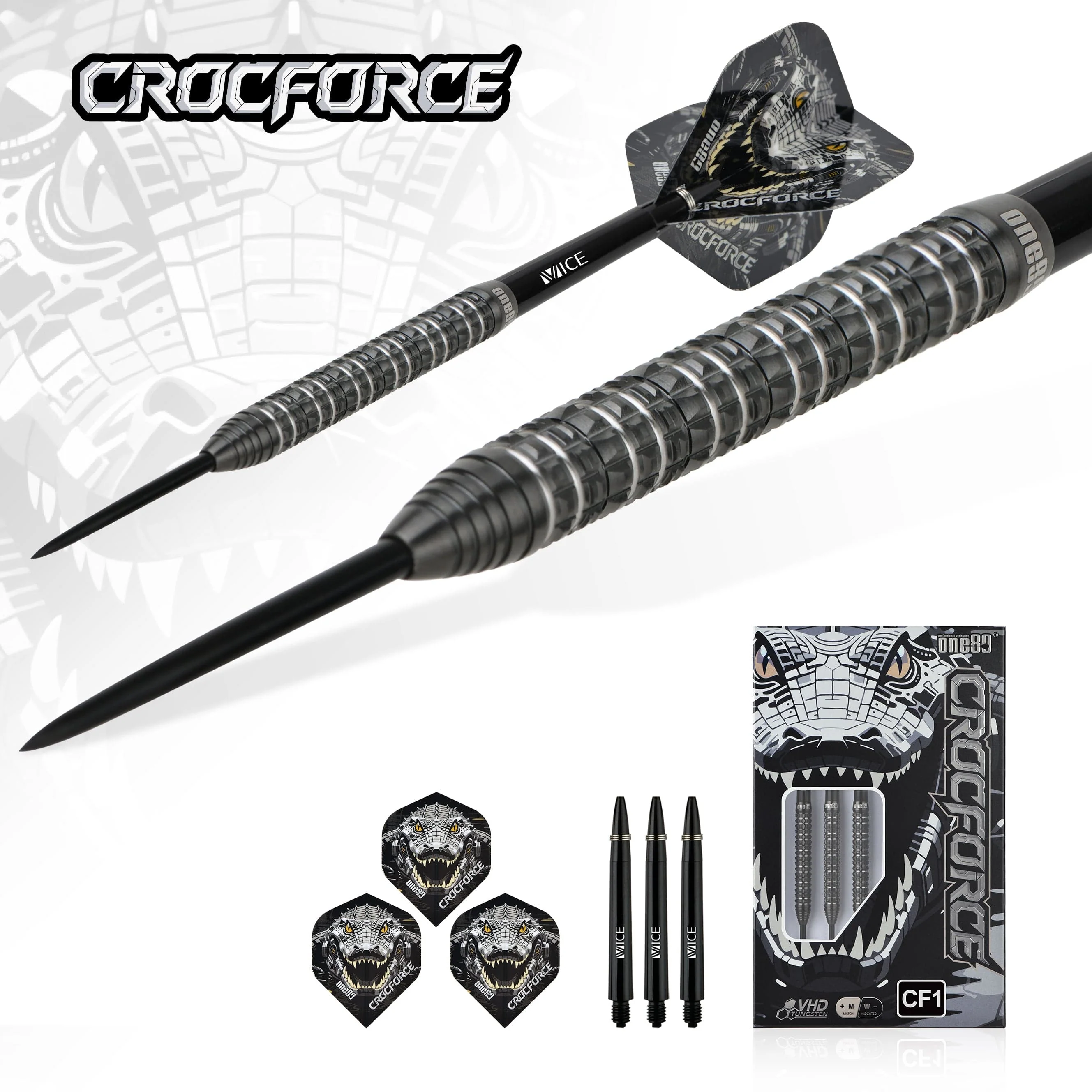 One80 Crocforce Darts - Steel Tip - 90% Tungsten - CF1 - Image 3