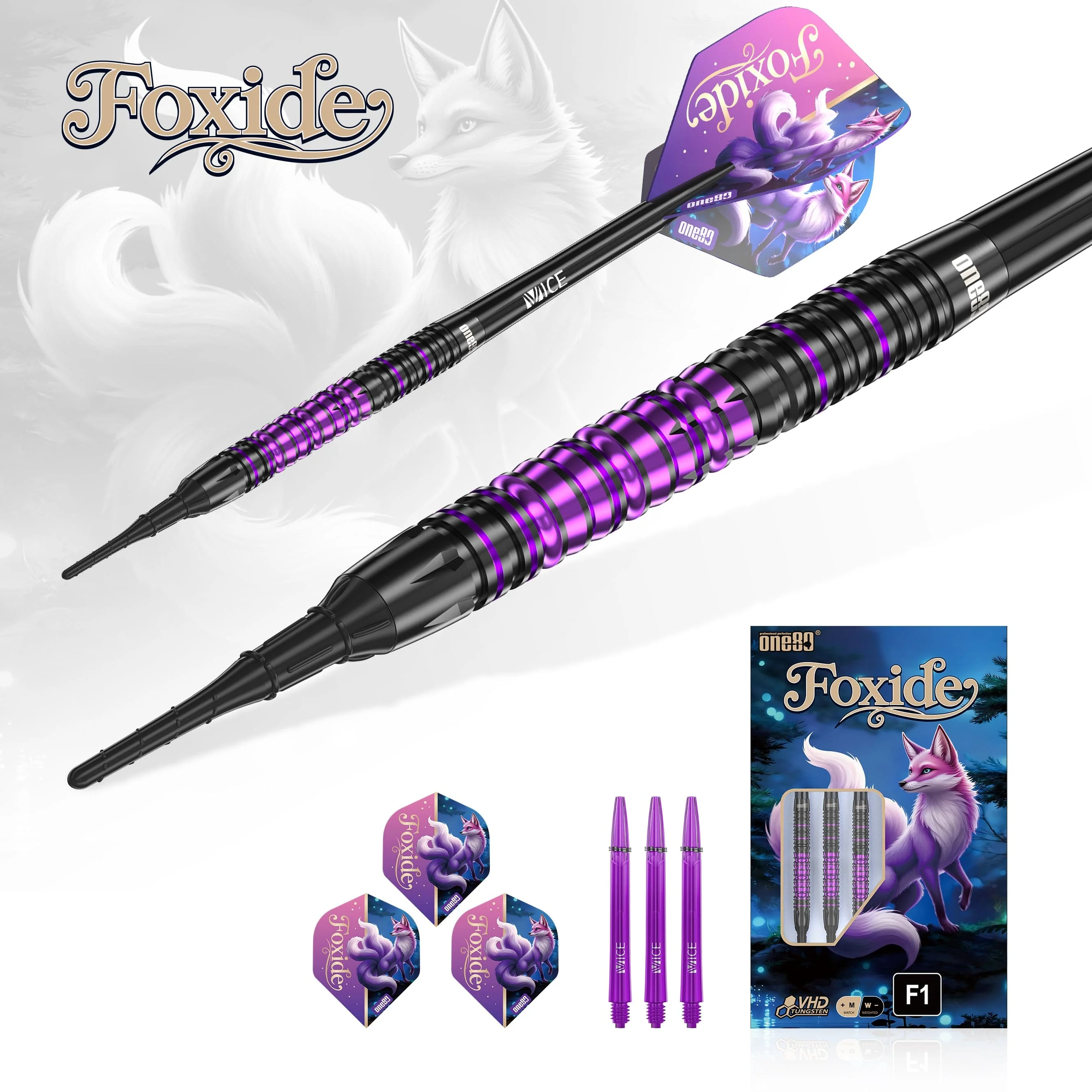 One80 Foxide Darts - Soft Tip - 90% Tungsten - F1 - Image 3