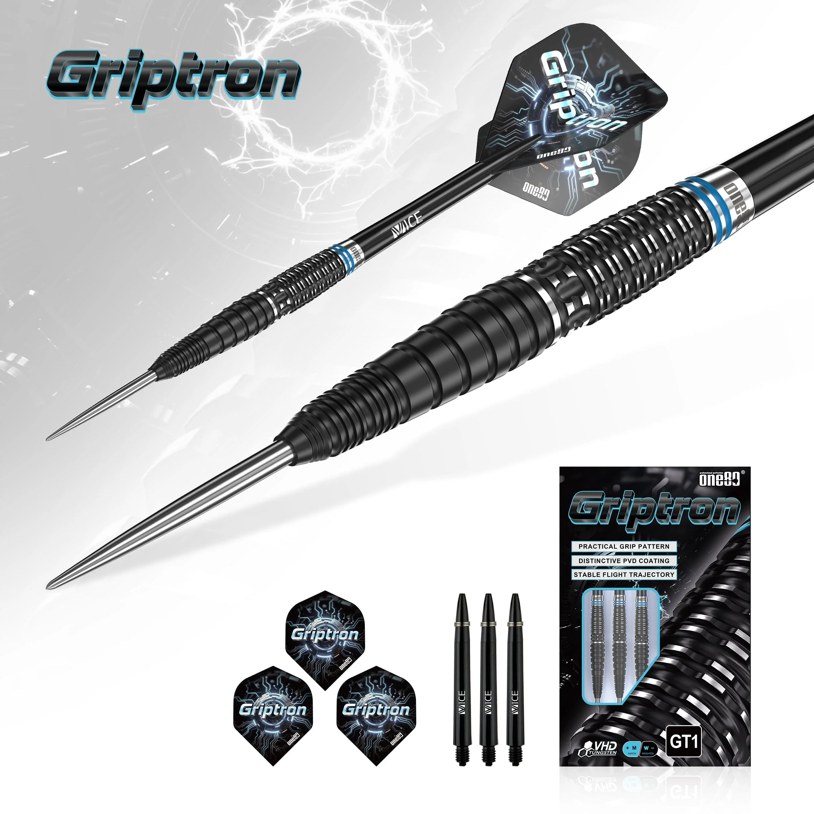 One80 Griptron Darts - Steel Tip - 90% Tungsten - GT1 - Image 3