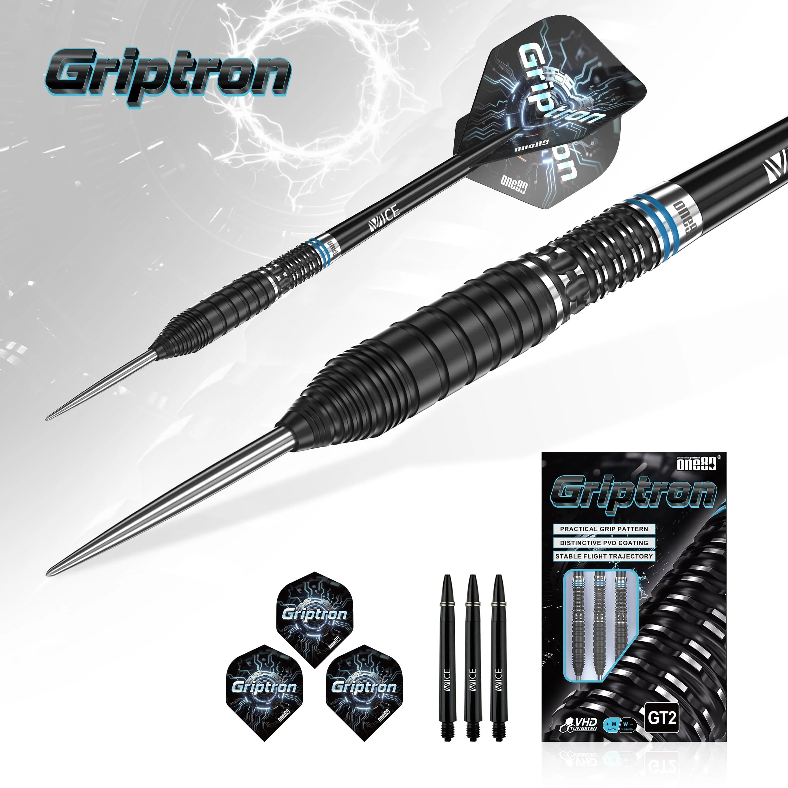 One80 Griptron Darts - Steel Tip - 90% Tungsten - GT2 - Image 3