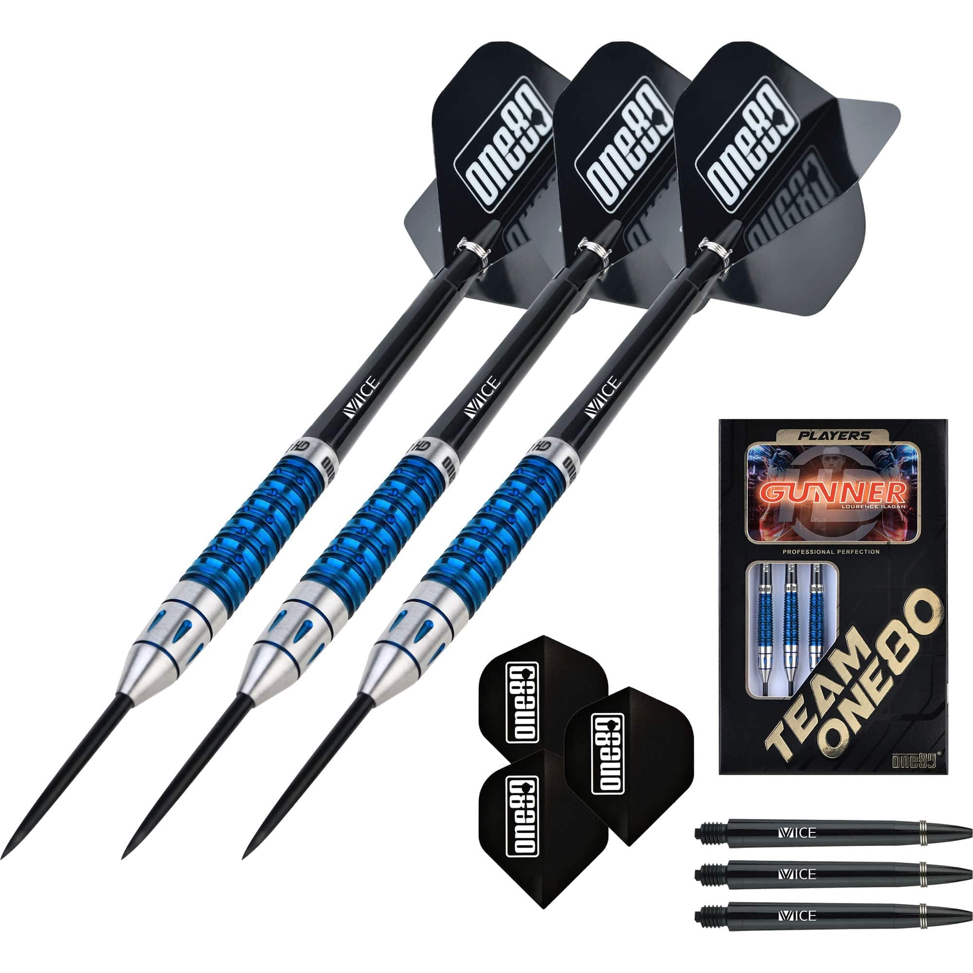 One80 Gunner Darts - Steel Tip - HD - Lourence Ilagan - Blue - Image 6