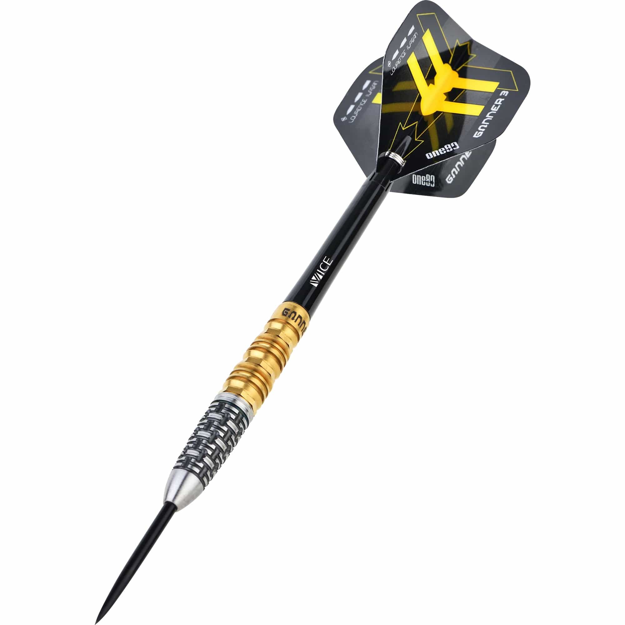 One80 Gunner III Darts - Steel Tip - Lourence Ilagan - Black & Gold - Image 5