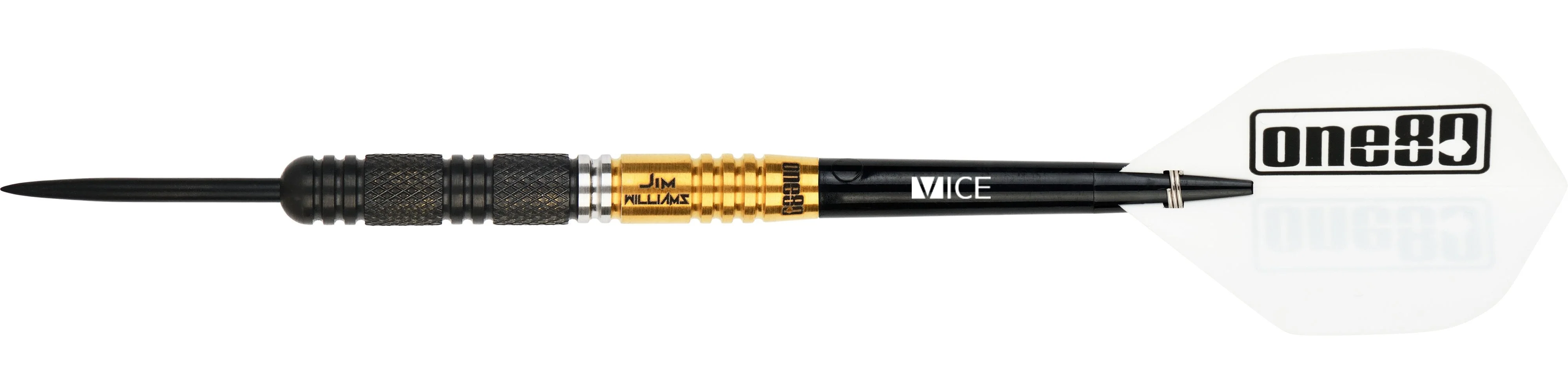 One80 Jim Williams Darts - Steel Tip - Black & Gold - 25g - Image 2