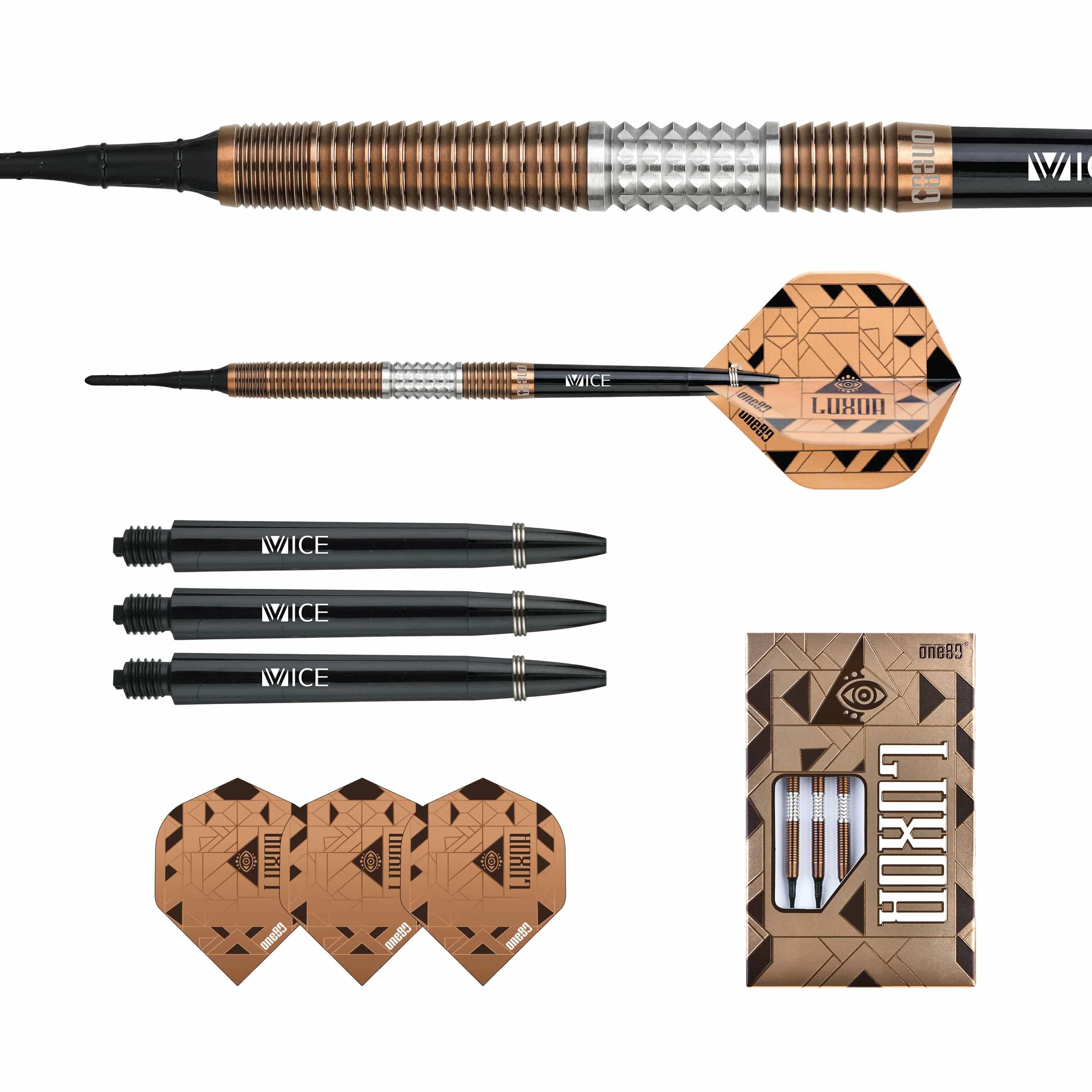 One80 Luxor Beta Darts - Soft Tip - Bronze - Image 4