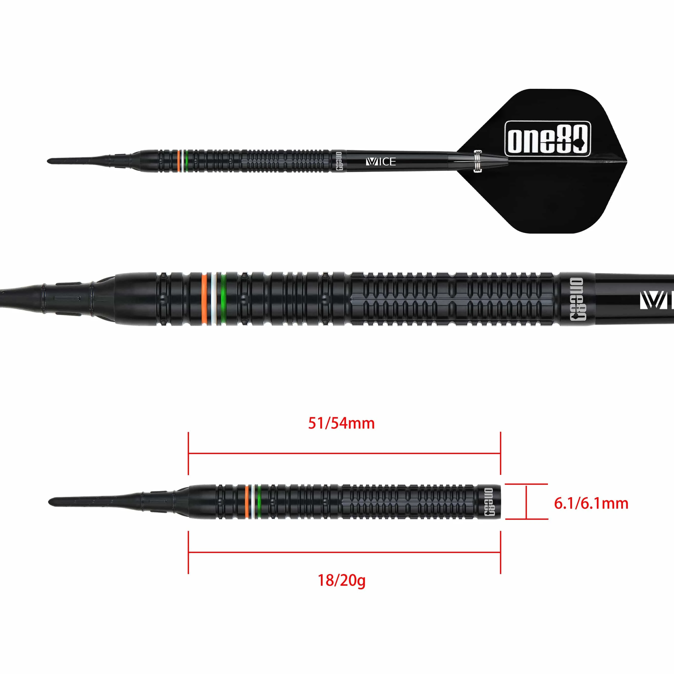 One80 Mahi Bosmia Darts - Soft Tip - 90% Tungsten - Image 2