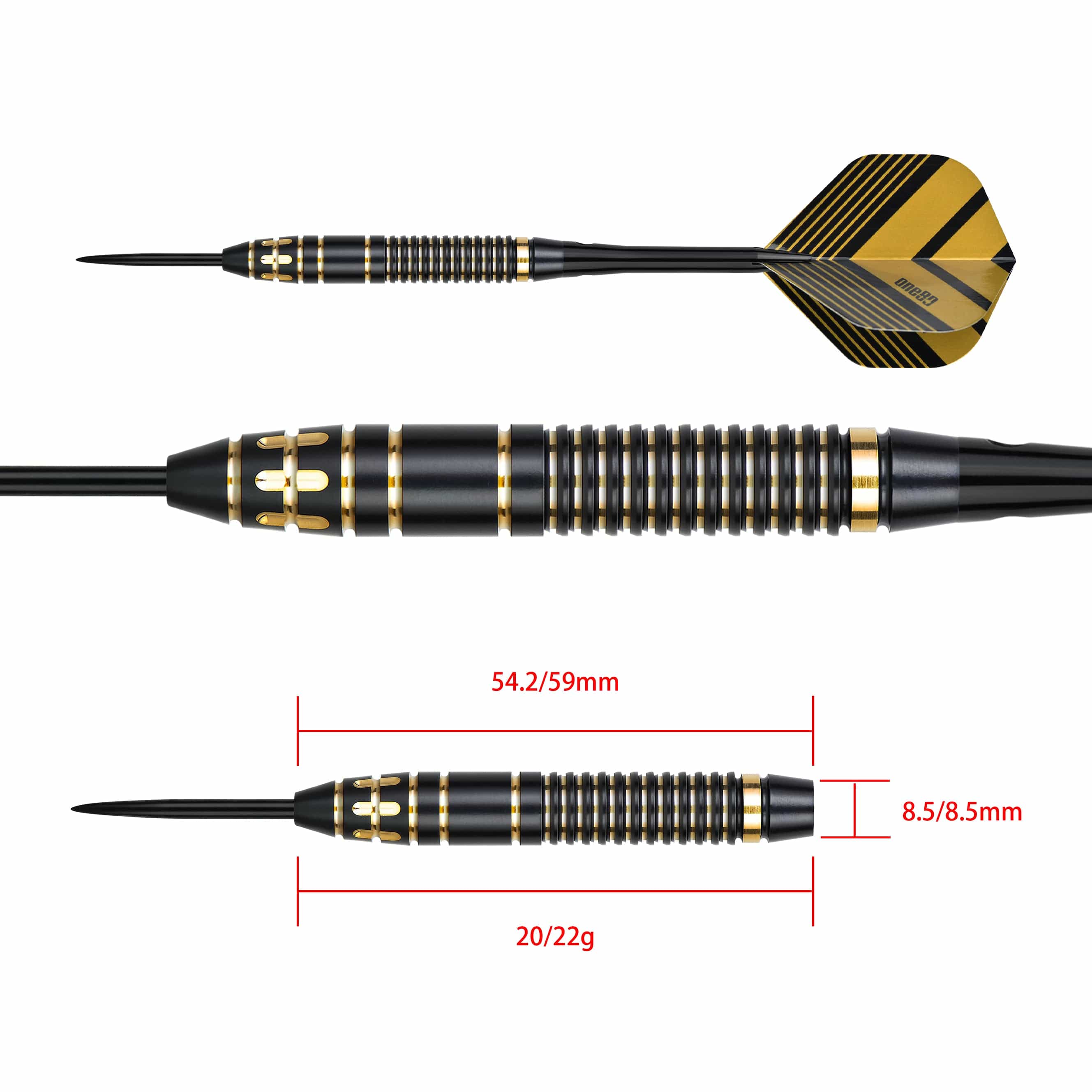 One80 Mobilizer Darts - Steel Tip - Brass - M01 - Image 3