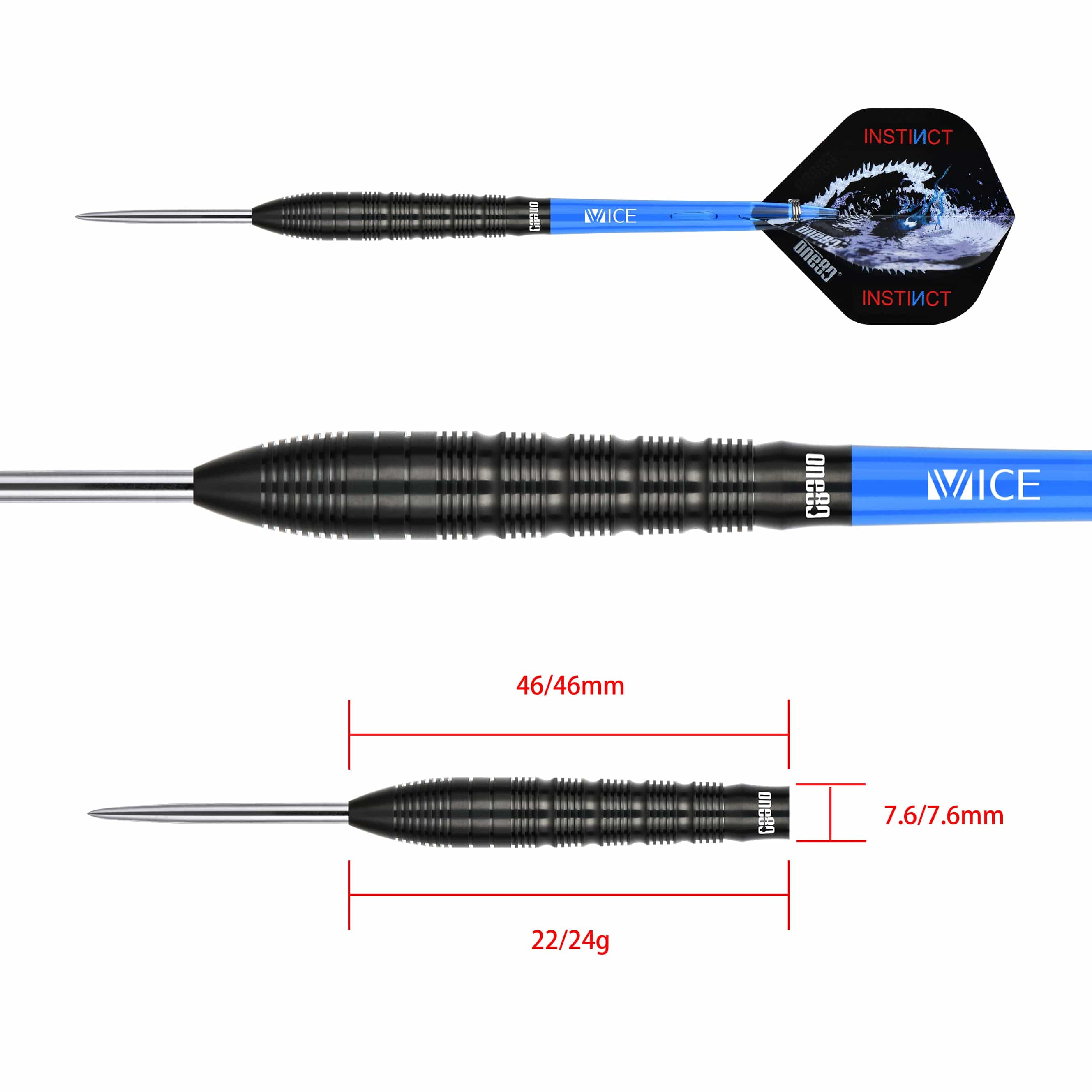 One80 Nighthunter Darts - Steel Tip - 90% Tungsten - Silence - Image 3