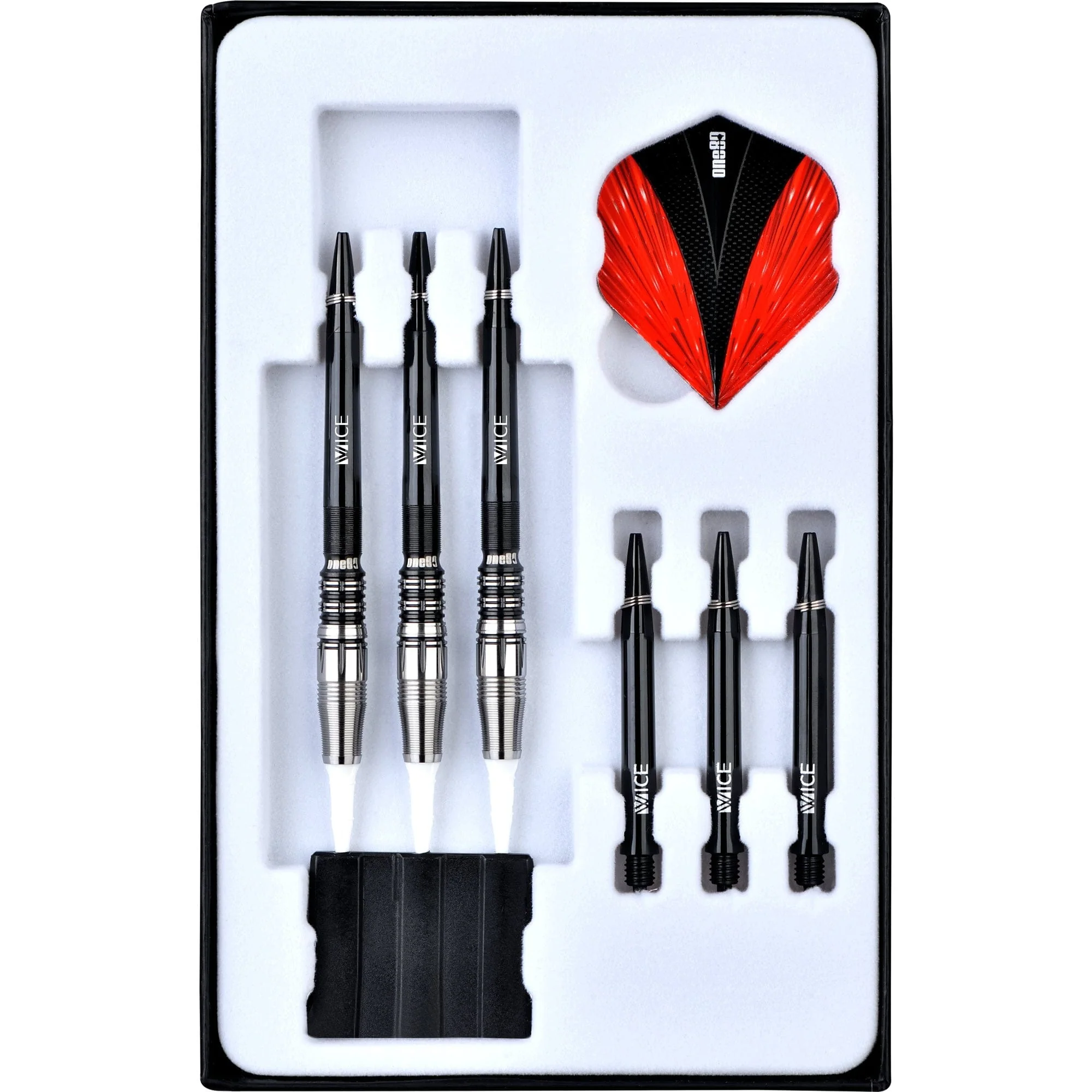 One80 Niko Springer Darts - Soft Tip - Signature - Black \ Silver - 18g - Image 7