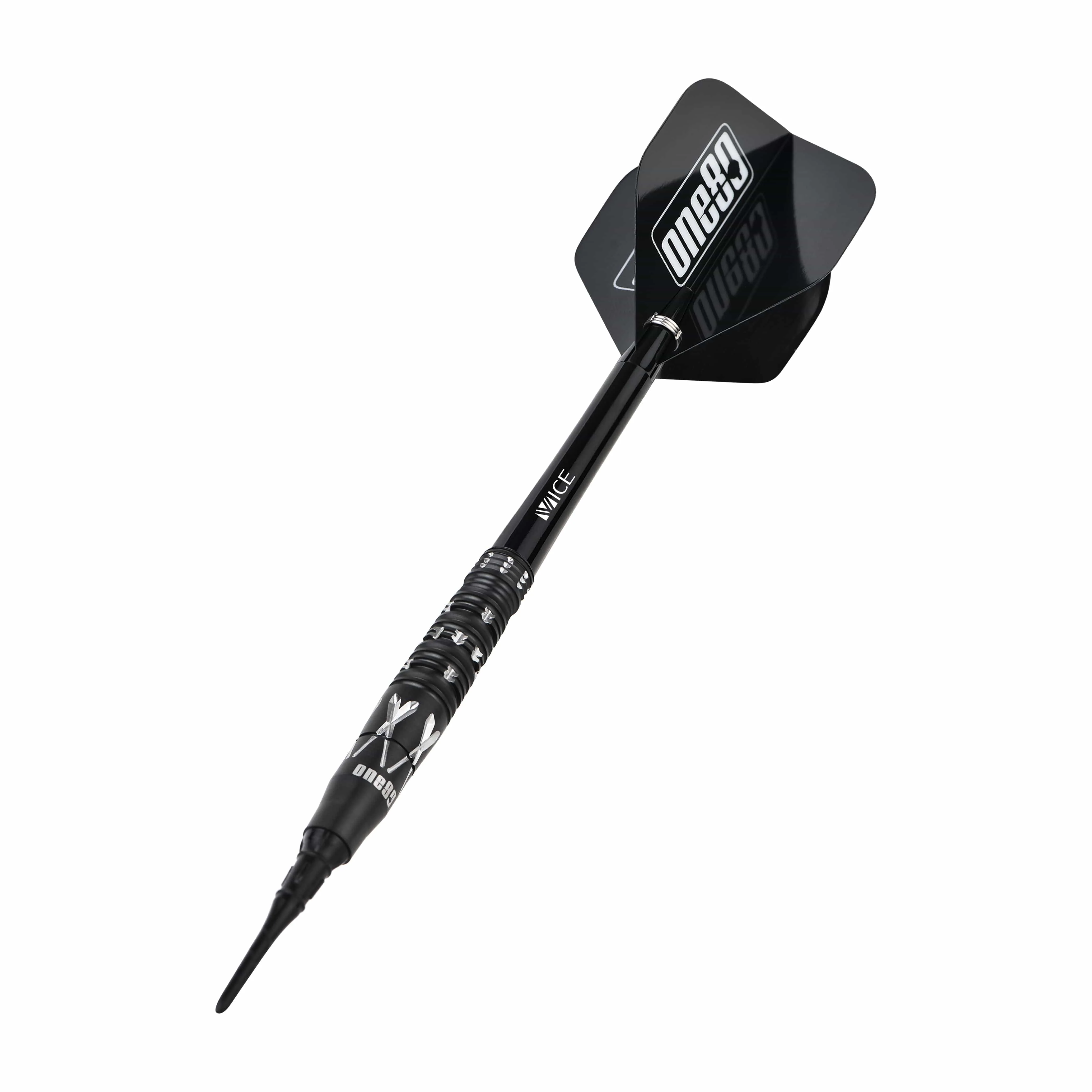 One80 Noriyuki Nakamura Darts - Soft Tip - 90% Tungsten - V4 - Black - Image 4
