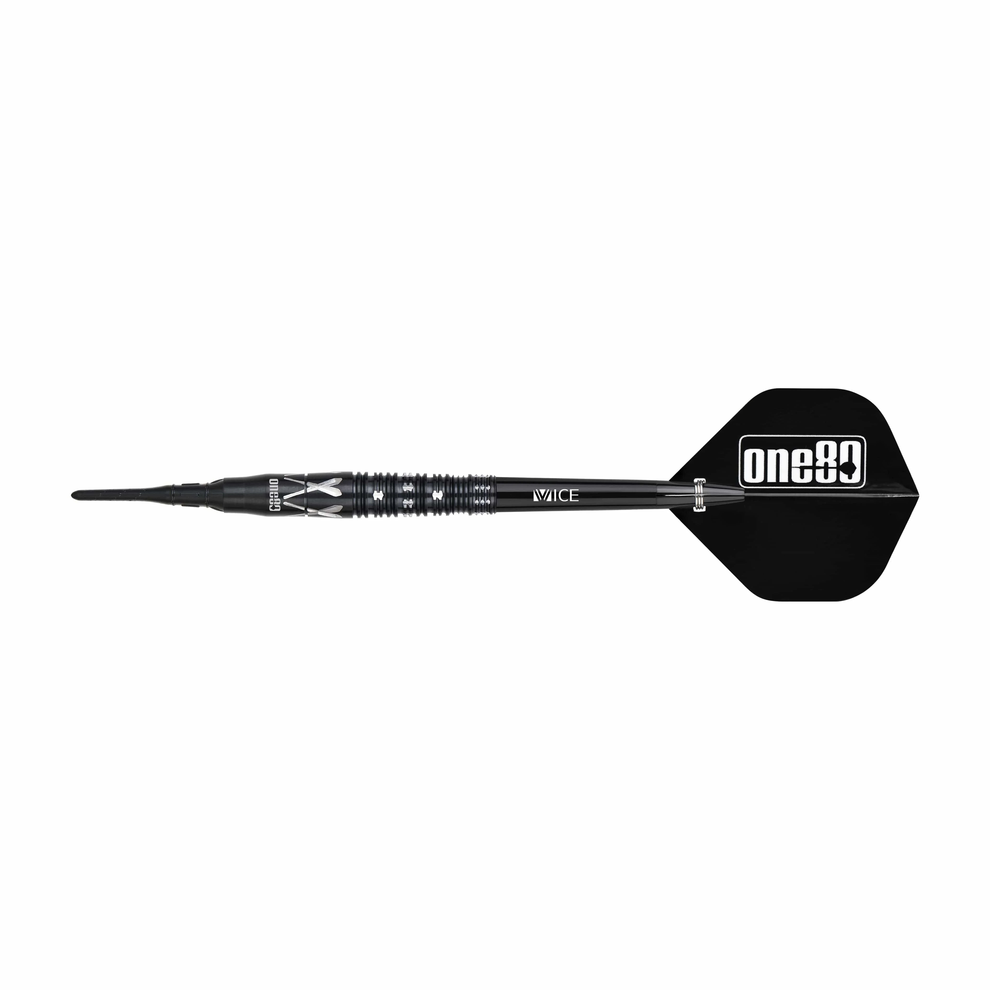 One80 Noriyuki Nakamura Darts - Soft Tip - 90% Tungsten - V4 - Black - Image 5
