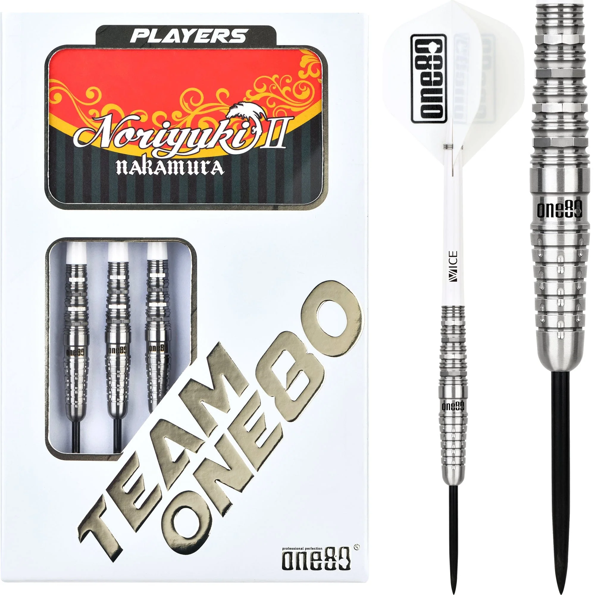 One80 Noriyuki Nakamura Darts - Steel Tip - V2 - Silver - 22g - Image 12