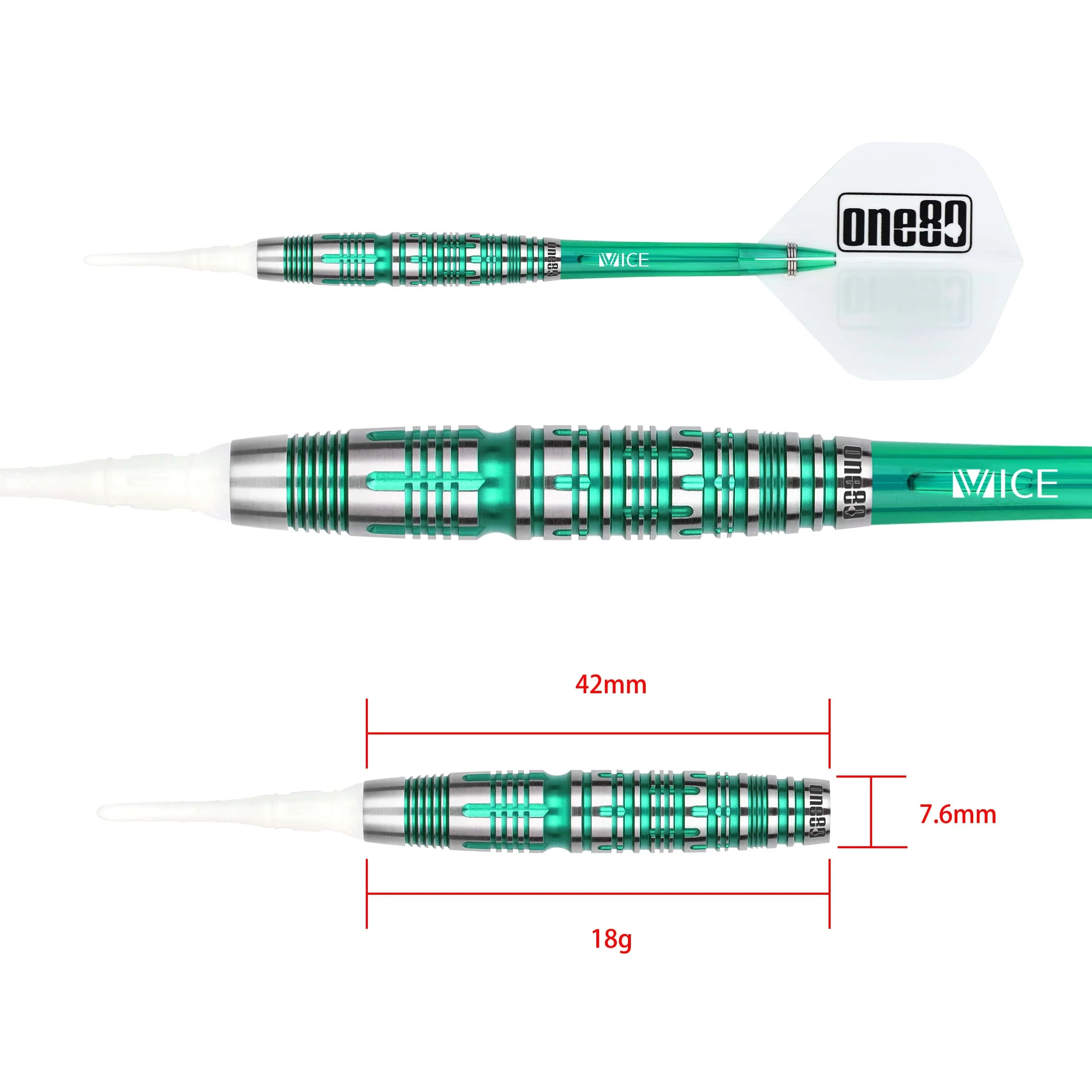 One80 Noriyuki Negeshi Darts - Soft Tip - 90% Tungsten - 18g - Image 2