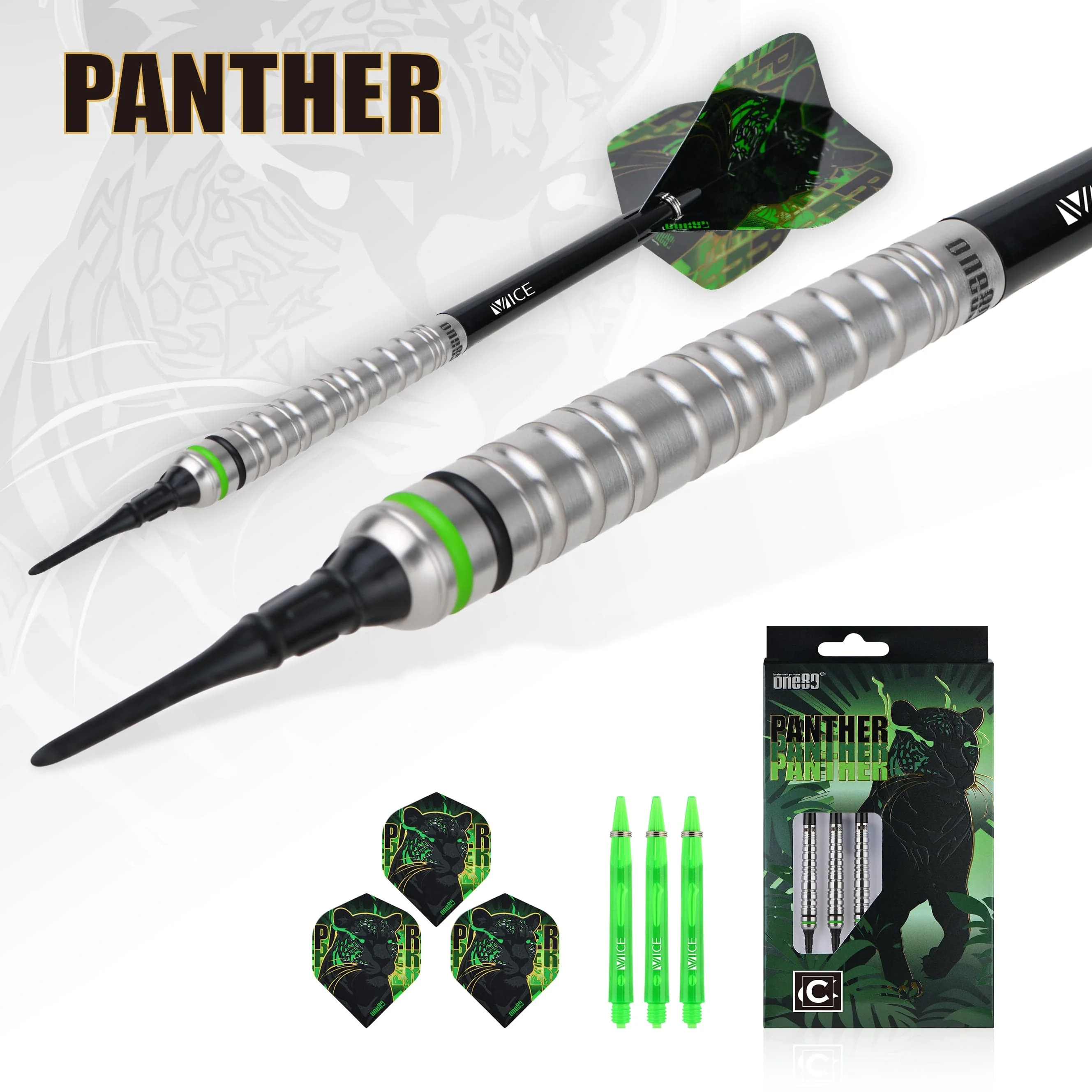 One80 Panther-C Darts - Soft Tip - 90% Tungsten - Image 3