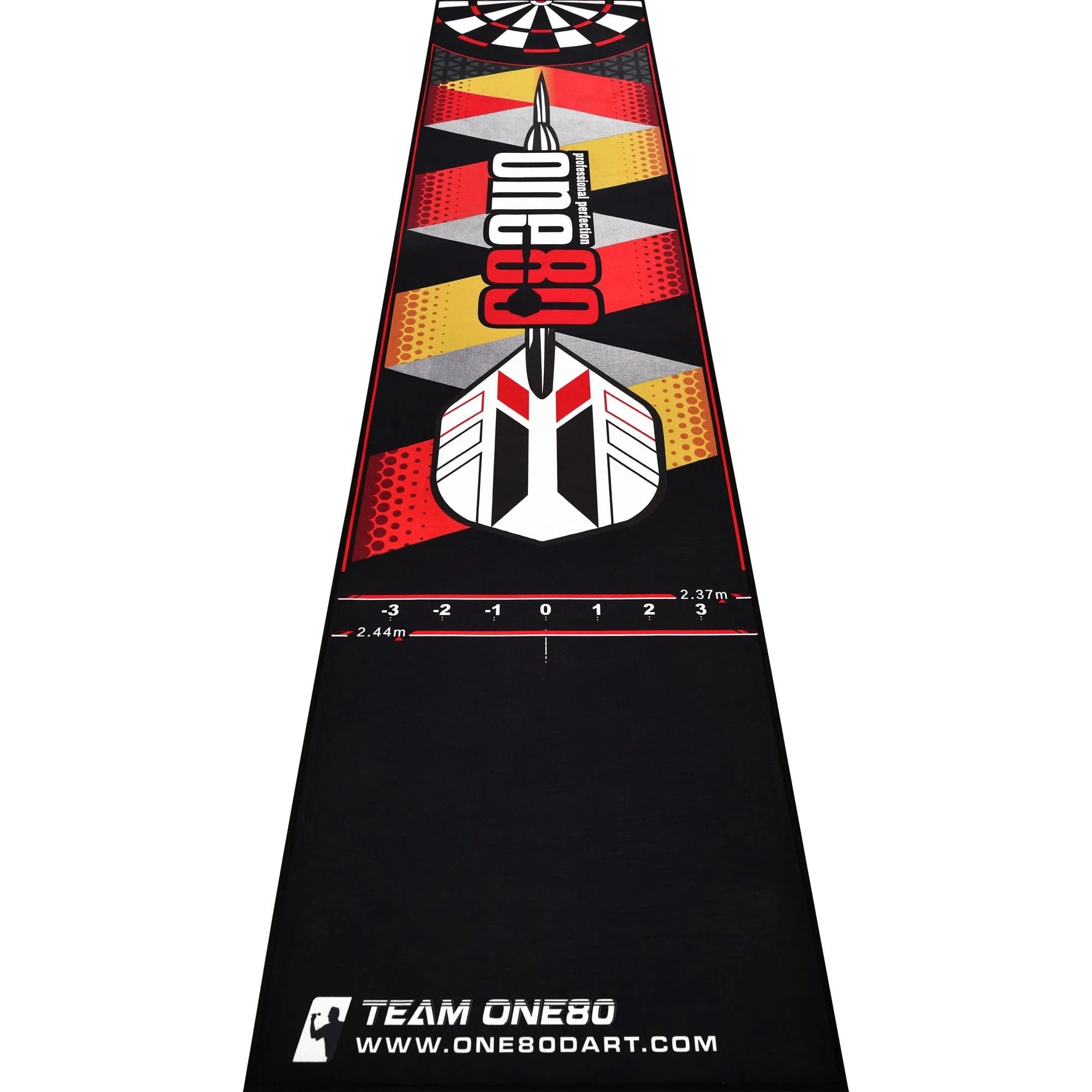 One80 Poly Dart Mat - Floor Protection - incl. Oche Tape - Logo - Image 2