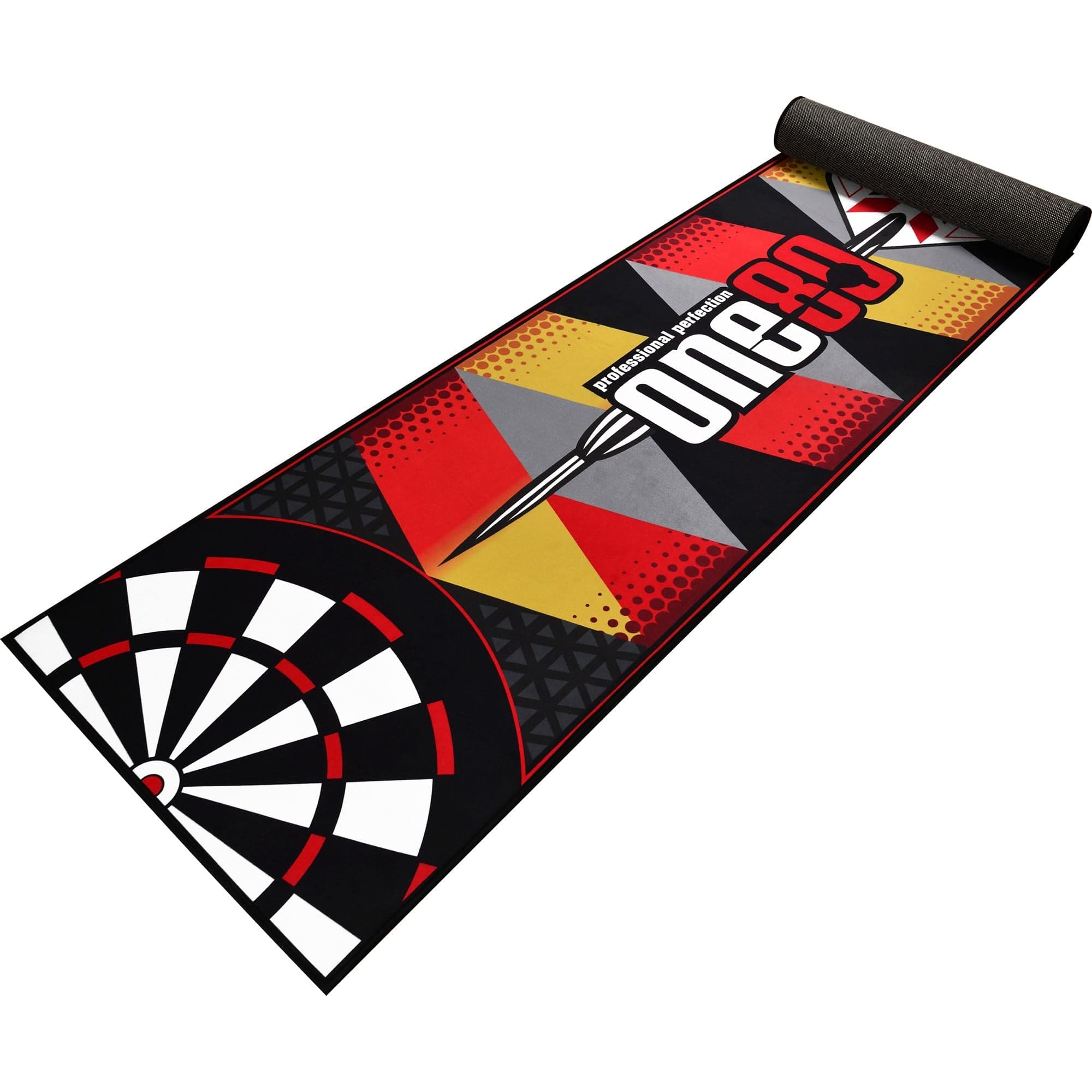 One80 Poly Dart Mat - Floor Protection - incl. Oche Tape - Logo - Image 3