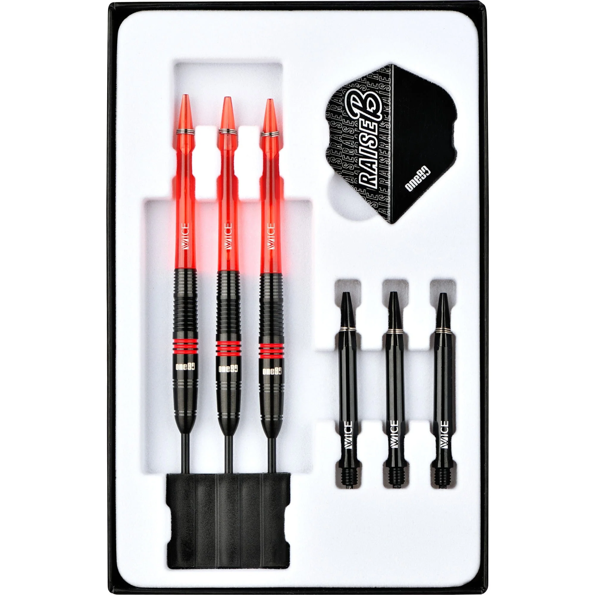One80 Raise B Darts - Steel Tip - Black - Red Rings - Image 6
