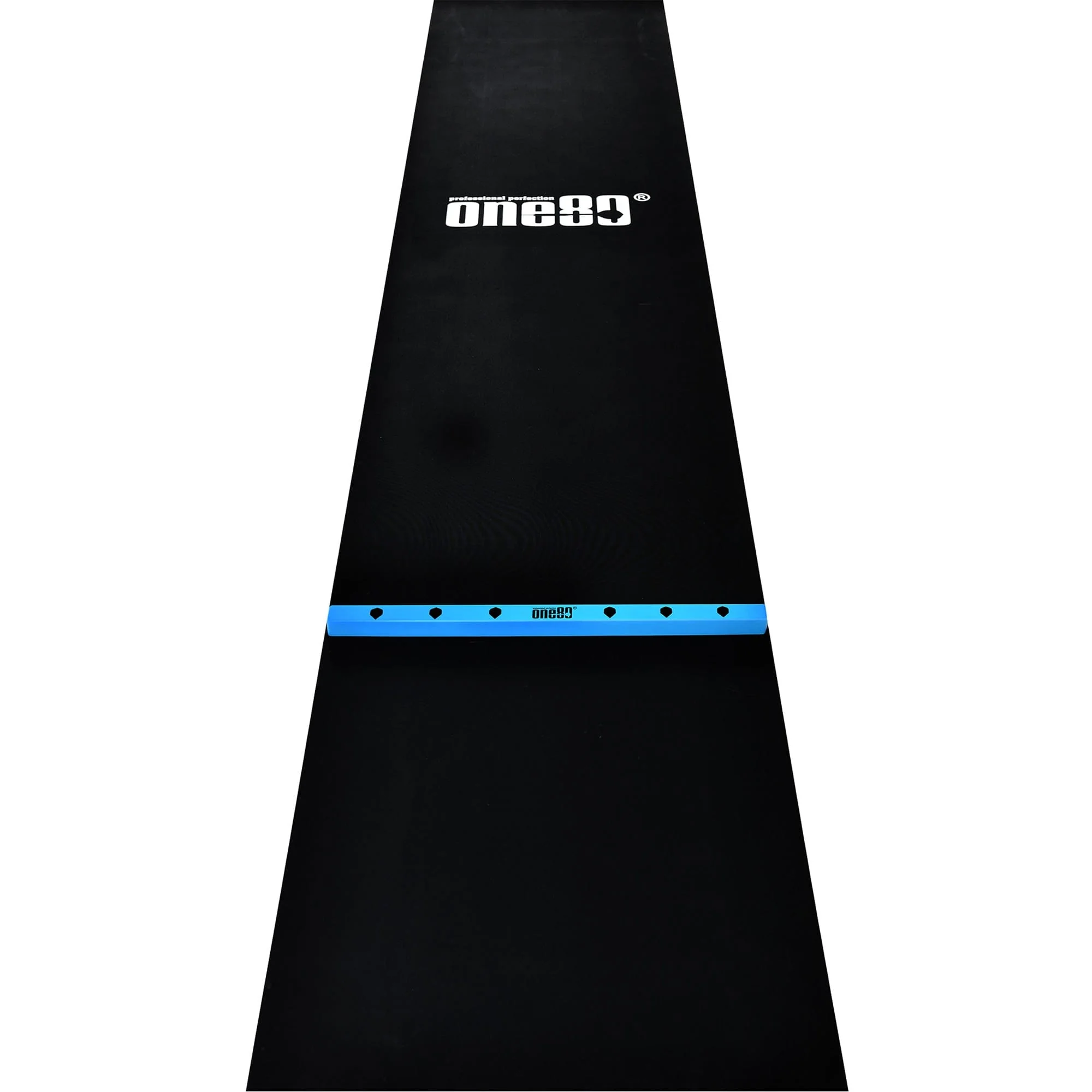 One80 Rubber Dart Mat with Oche - Floor Protection - Black - 300x62cm - Slim - Image 4