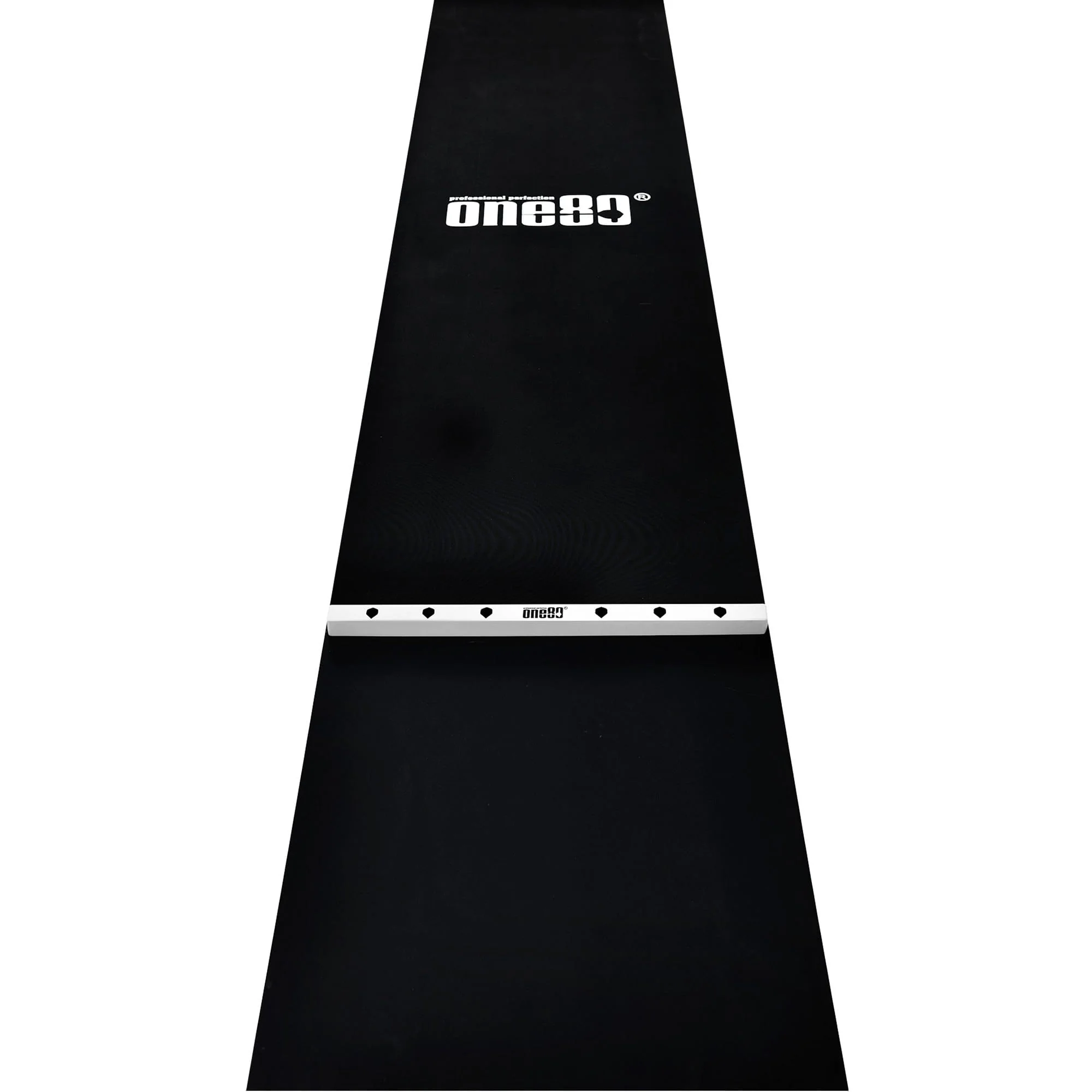 One80 Rubber Dart Mat with Oche - Floor Protection - Black - 300x62cm - Slim - Image 5