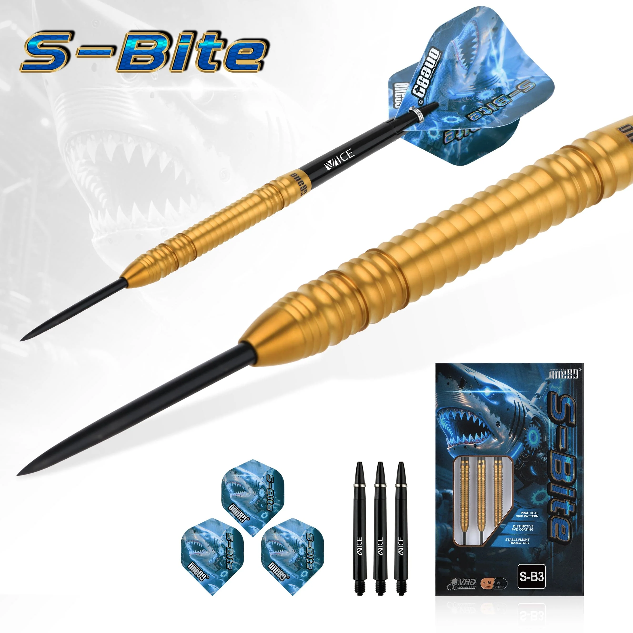 One80 S-Bite Darts - Steel Tip - 90% Tungsten - S-B3 - Image 3