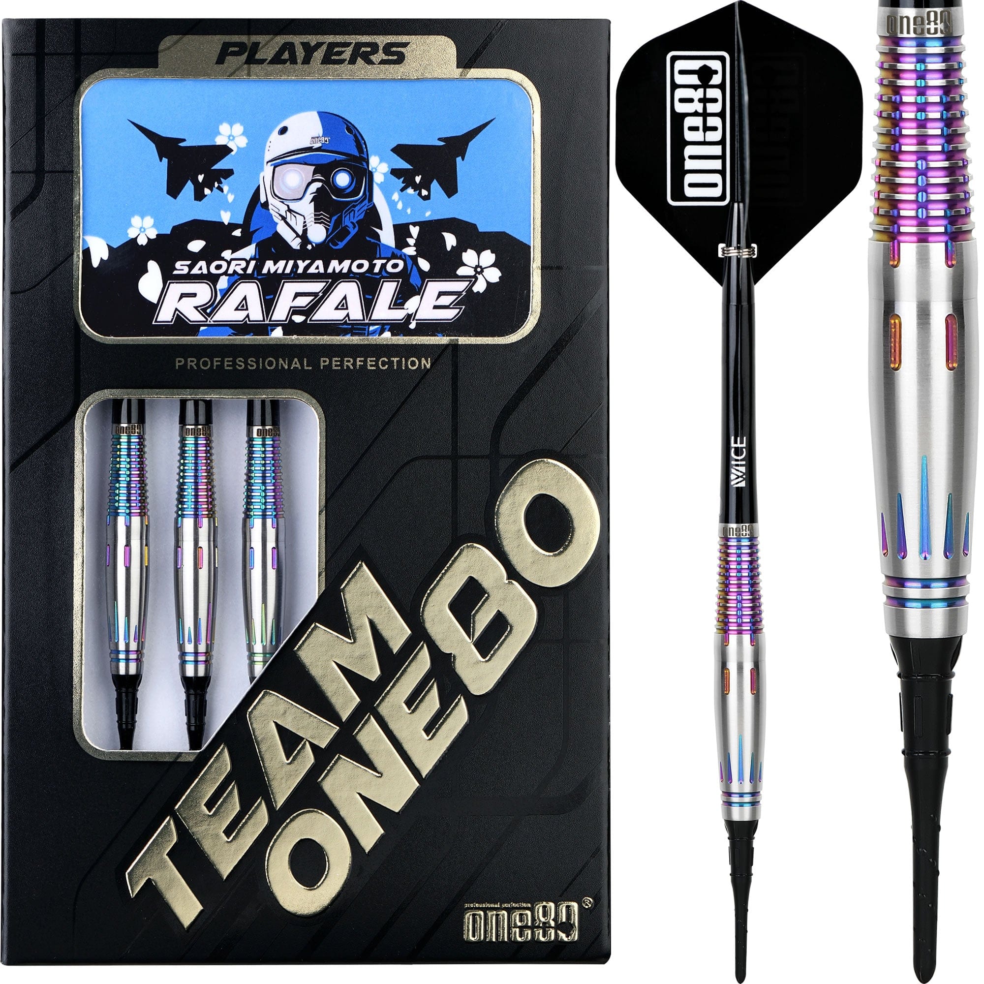 One80 Saori Miymoto Darts - Soft Tip - Rafale - Signature - Chameleon - 19g
