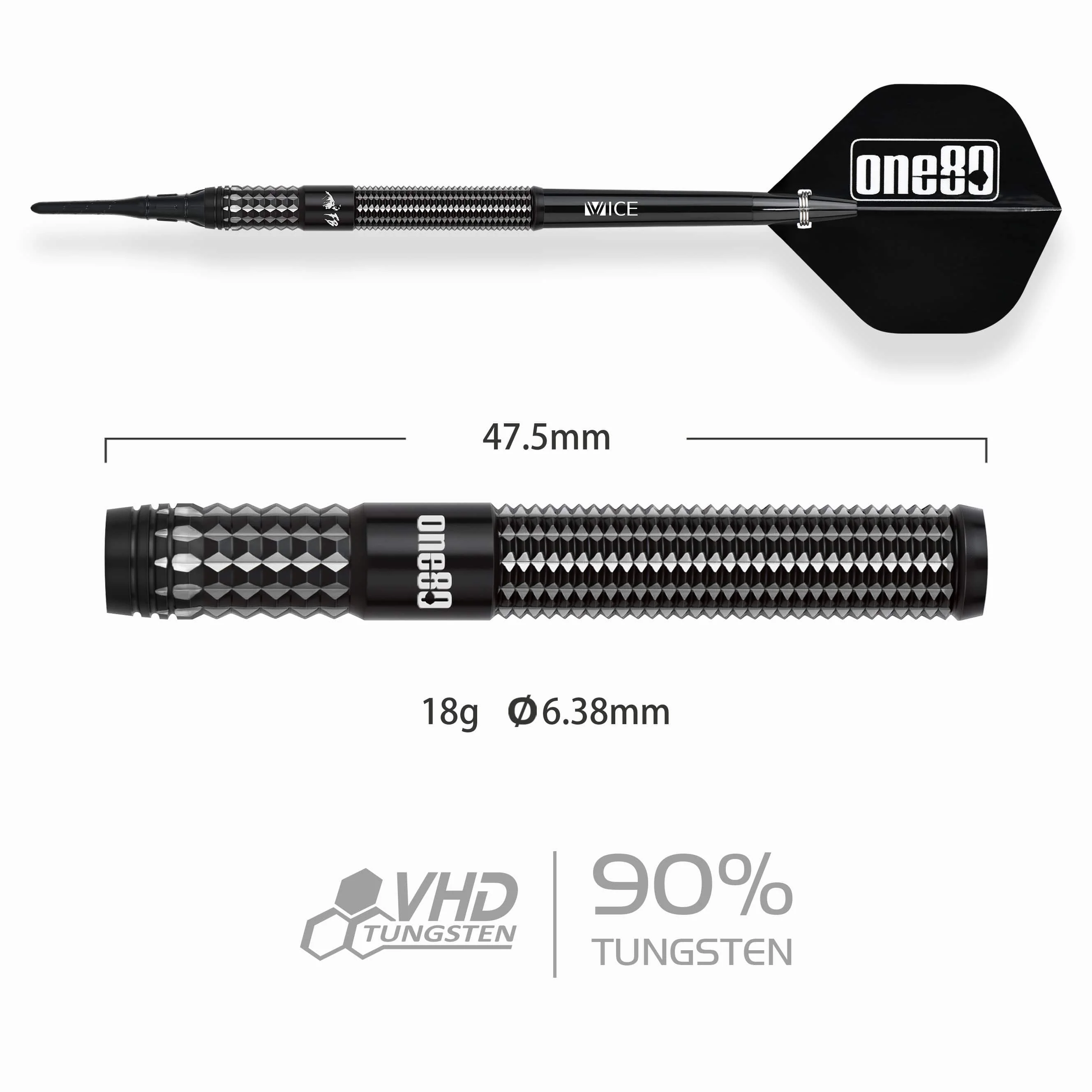 One80 Signature Darts - Soft Tip - 90% Tungsten - FB III - Image 2