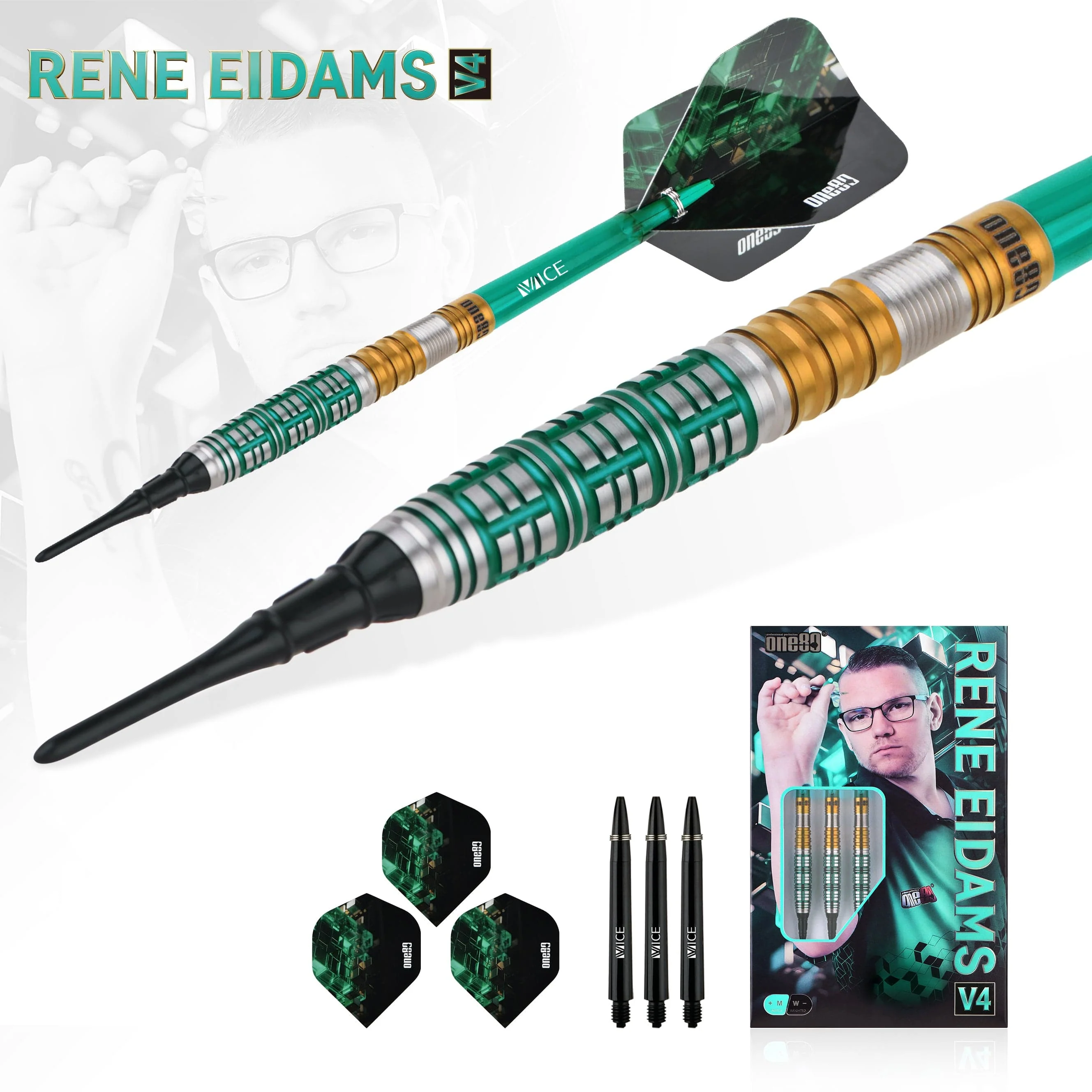 One80 Signature Darts - Soft Tip - 90% Tungsten - Rene Eidams - V4 - Image 3