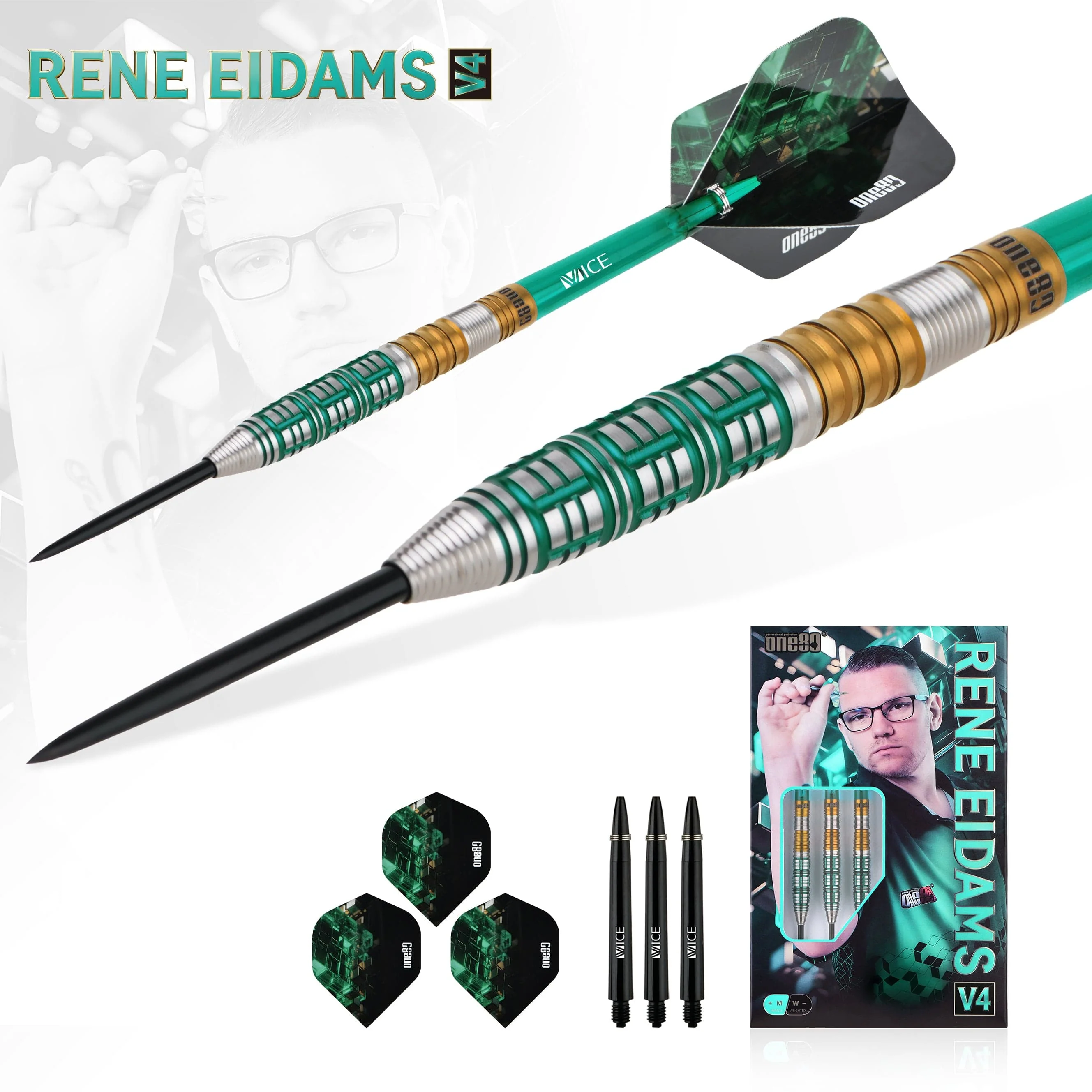 One80 Signature Darts - Steel Tip - 90% Tungsten - Rene Eidams - V4 - Image 3