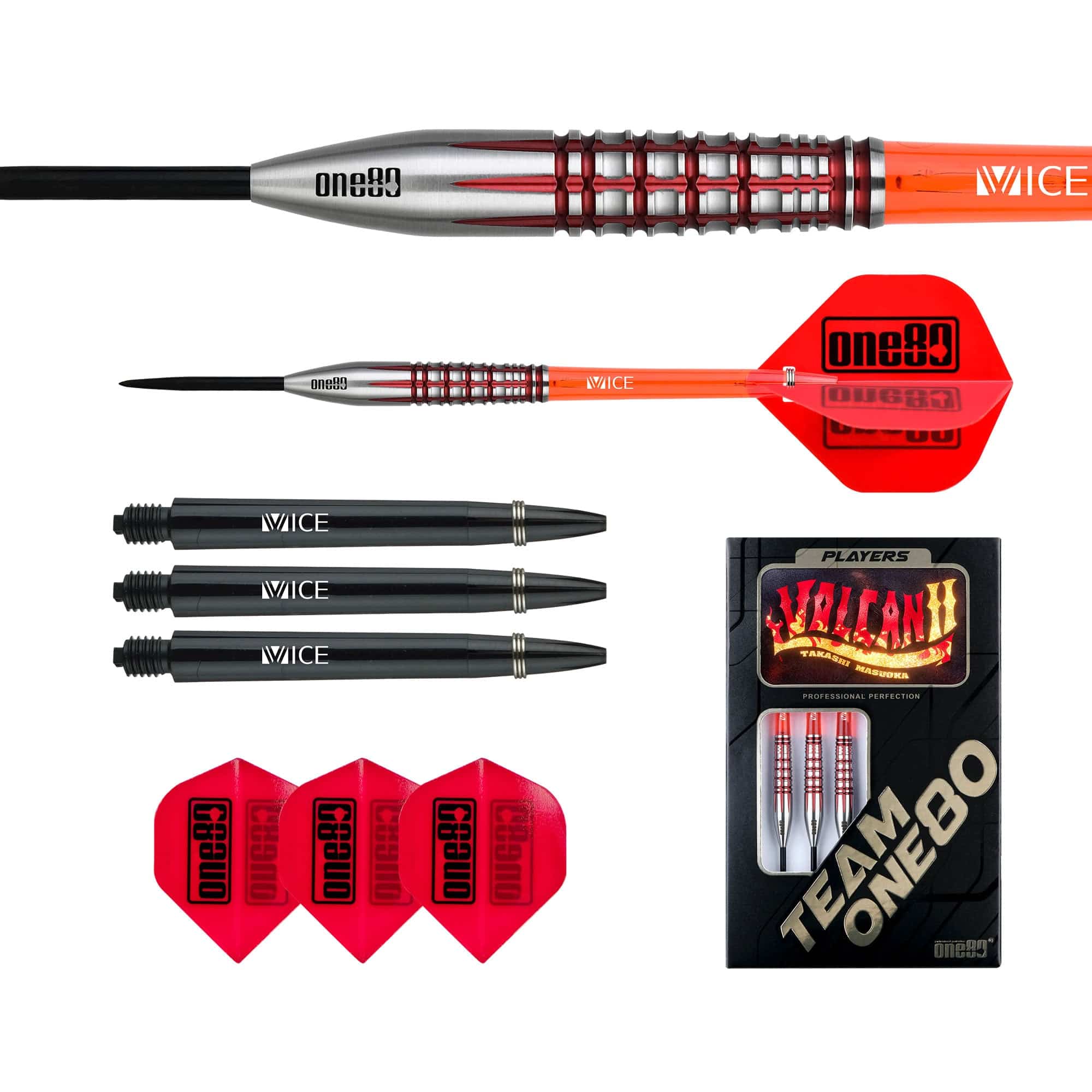 One80 Takashi Masuoka Darts - Steel Tip - V2 Signature - Volcan II - Image 3