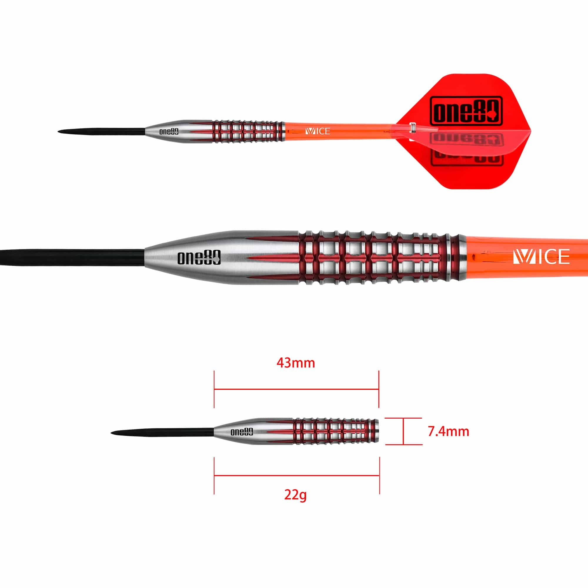 One80 Takashi Masuoka Darts - Steel Tip - V2 Signature - Volcan II - Image 4