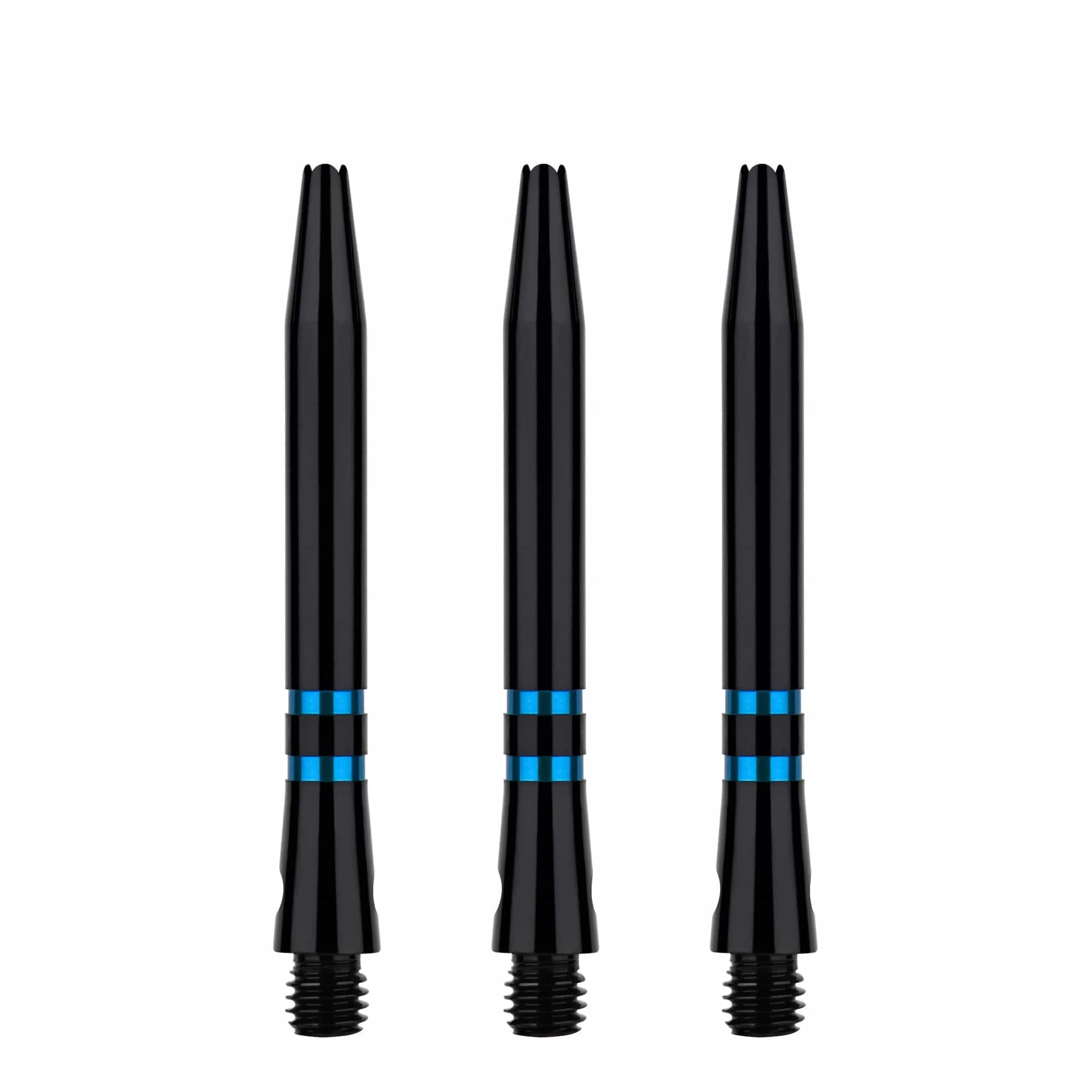 One80 TC Alu Dart Shafts - Regrooved Stems - Black & Blue - Image 3