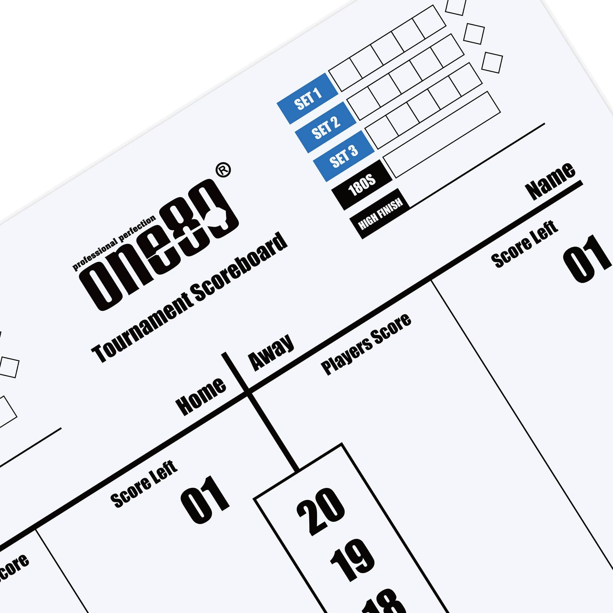 One80 Tournament Scoreboard - Marker Board - Dry Wipe - 45x35cm - Whiteboard - Image 3
