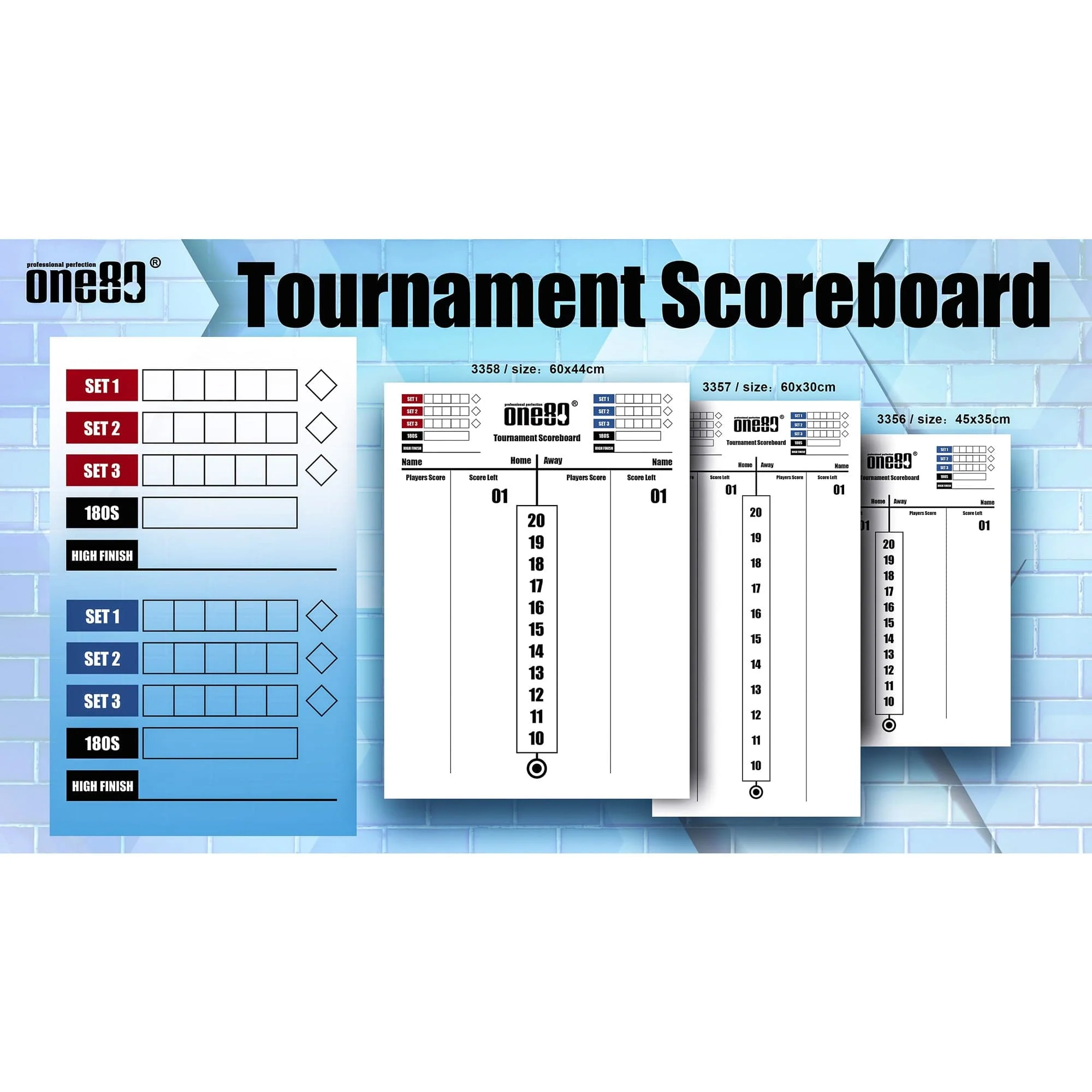 One80 Tournament Scoreboard - Marker Board - Dry Wipe - 45x35cm - Whiteboard - Image 4