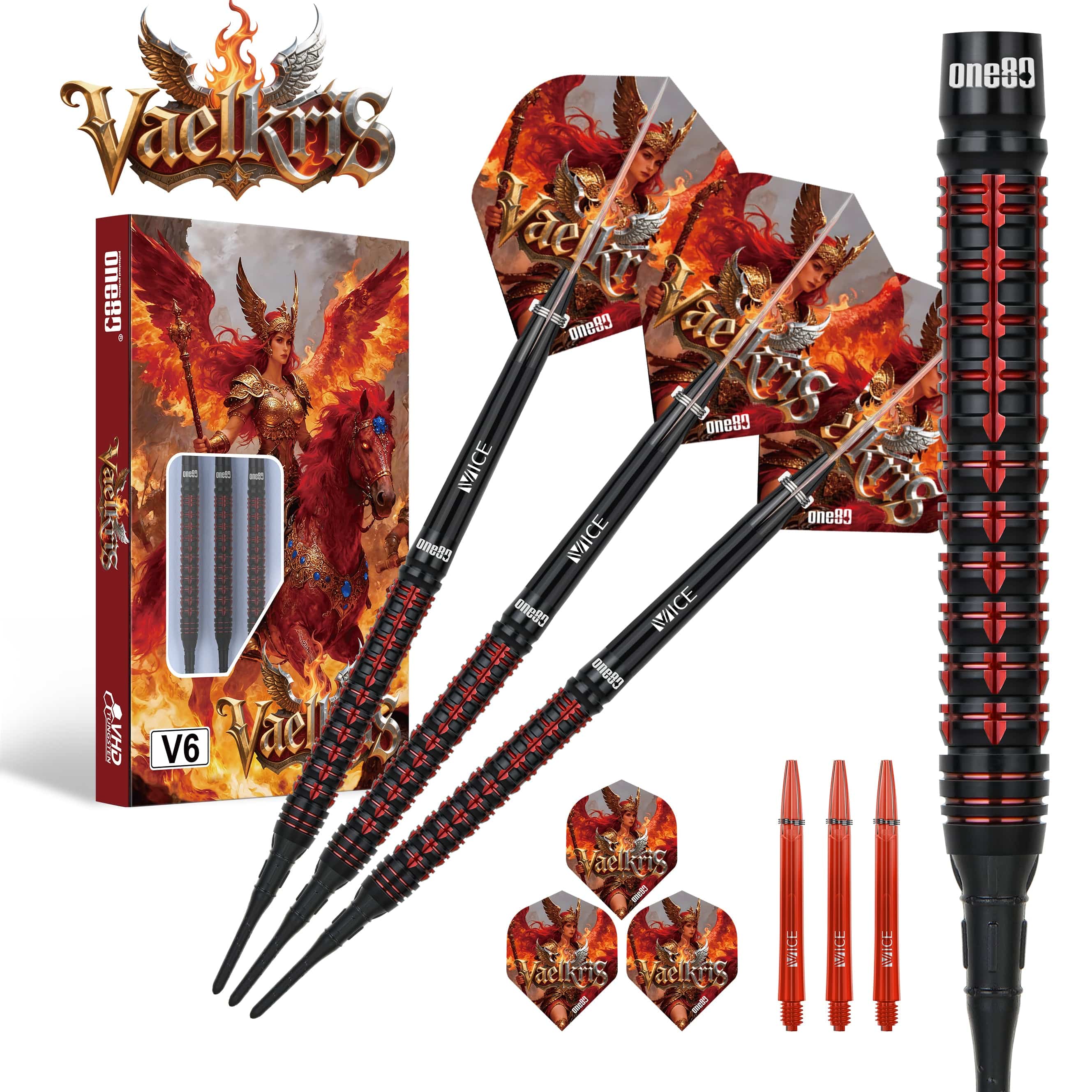One80 Vaelkris Darts - Soft Tip - 90% Tungsten - V06 - Image 3
