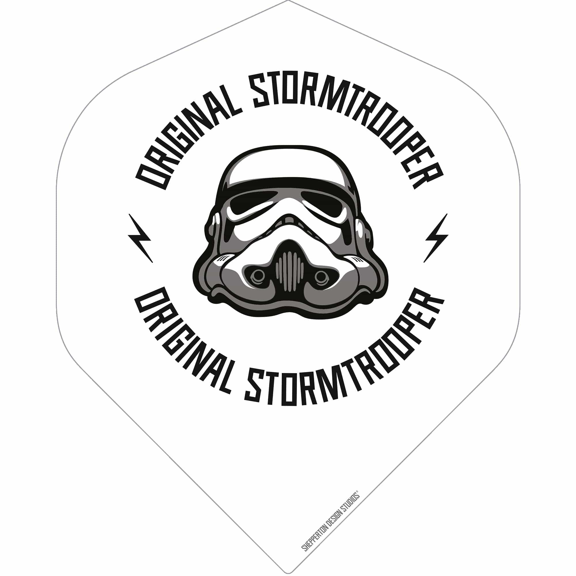 *Original StormTrooper Dart Flights - Official Licensed - No2 - Std - Storm Trooper - Logo on White