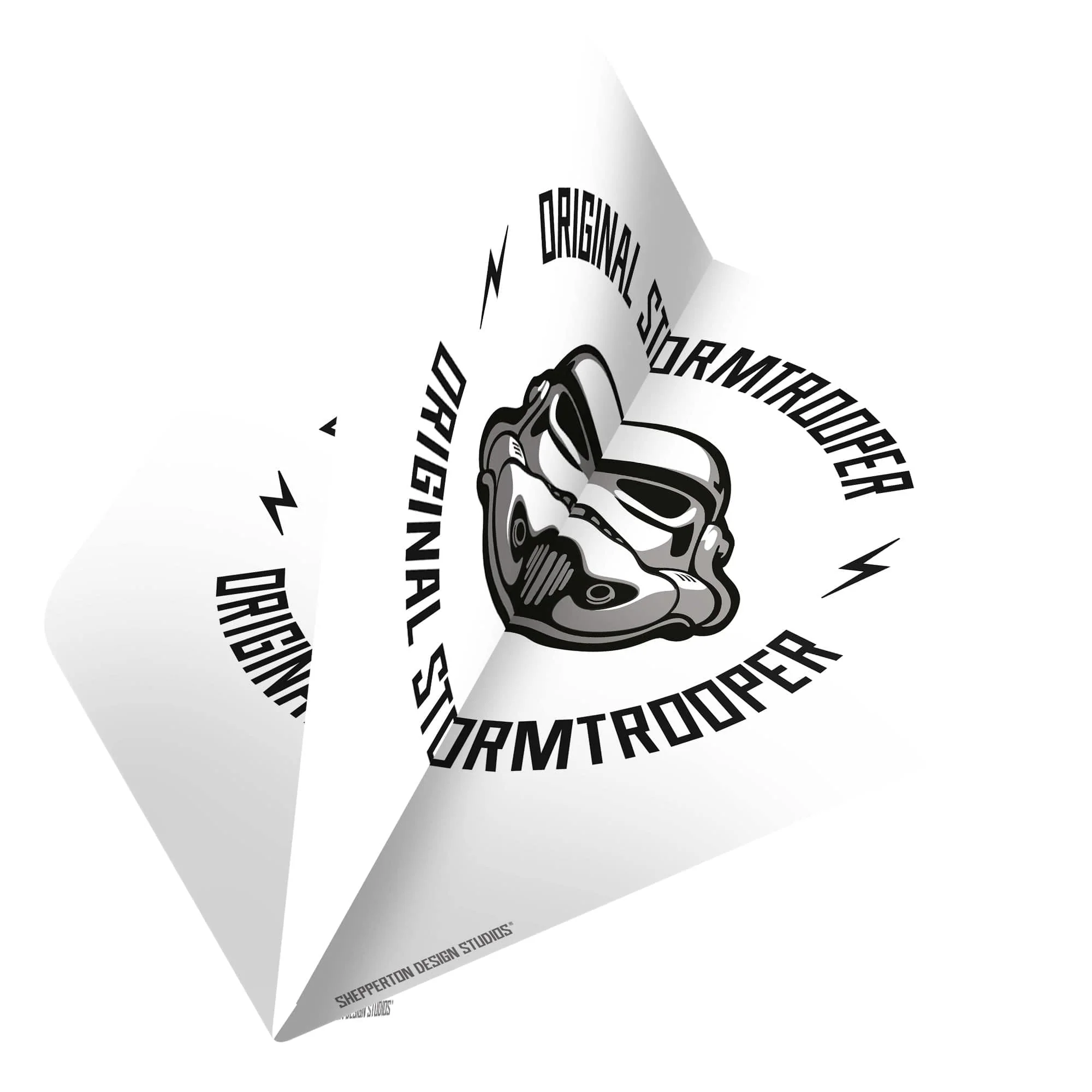 *Original StormTrooper Dart Flights - Official Licensed - No2 - Std - Storm Trooper - Logo on White - Image 2