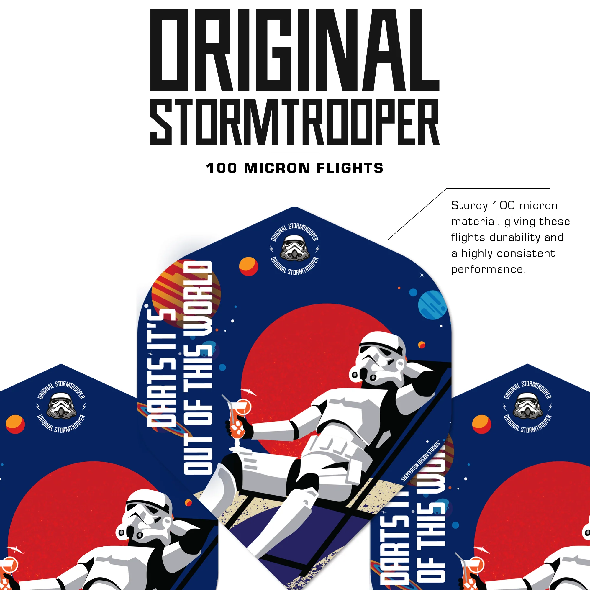 *Original StormTrooper Dart Flights - Official Licensed - No2 - Std - Storm Trooper - Out of This World - Image 4