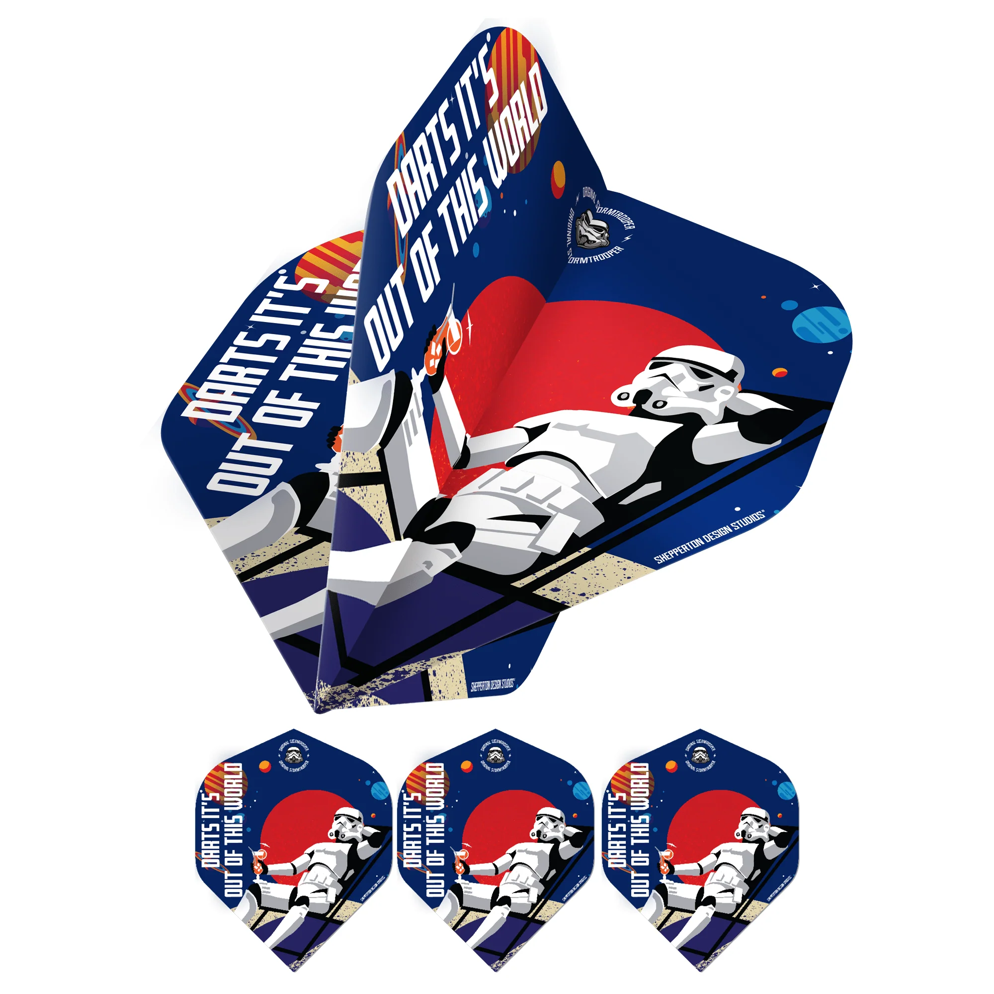 *Original StormTrooper Dart Flights - Official Licensed - No2 - Std - Storm Trooper - Out of This World - Image 6