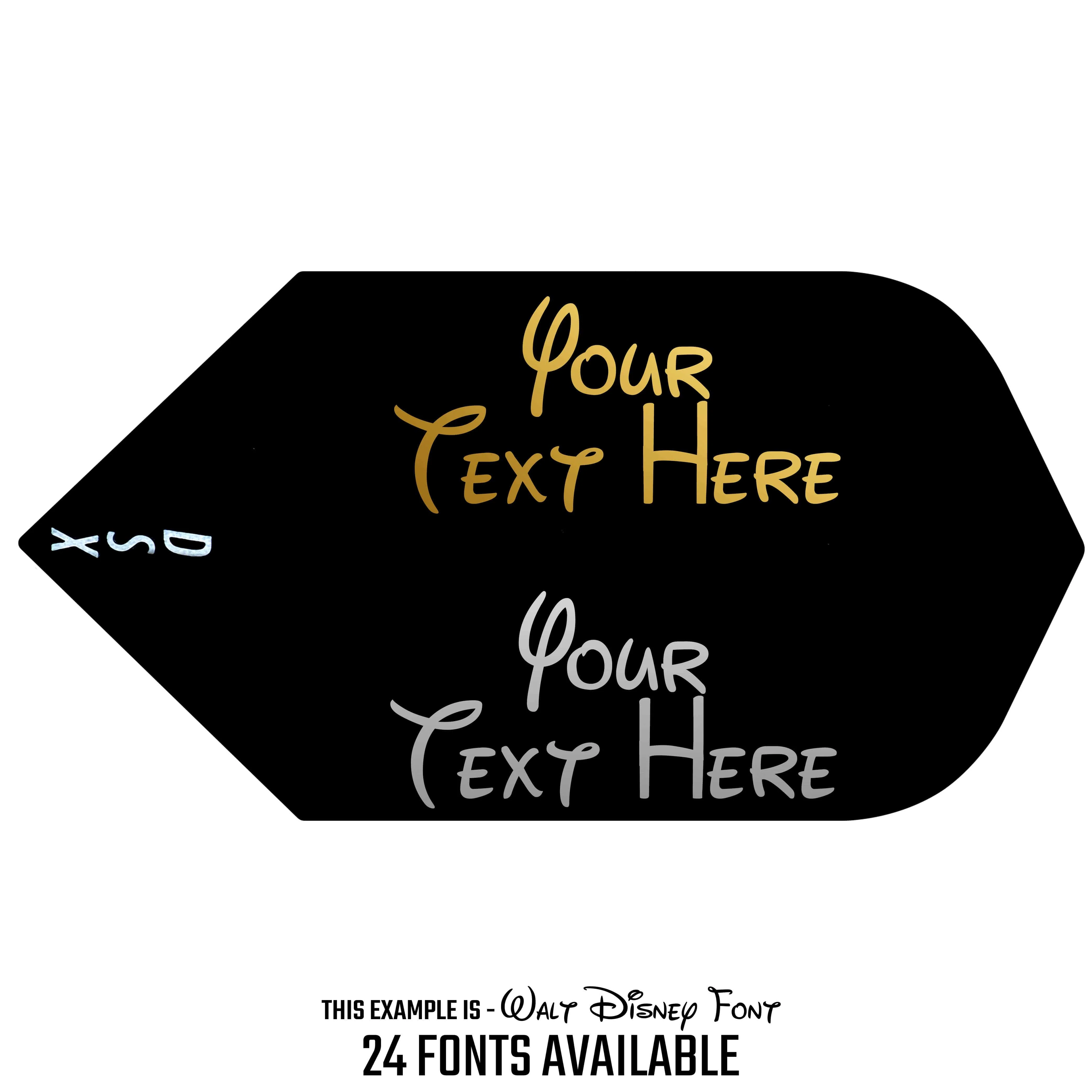 Personalised Flights - Extra Strong - Hot Foil - 5 Sets - Slim - Black