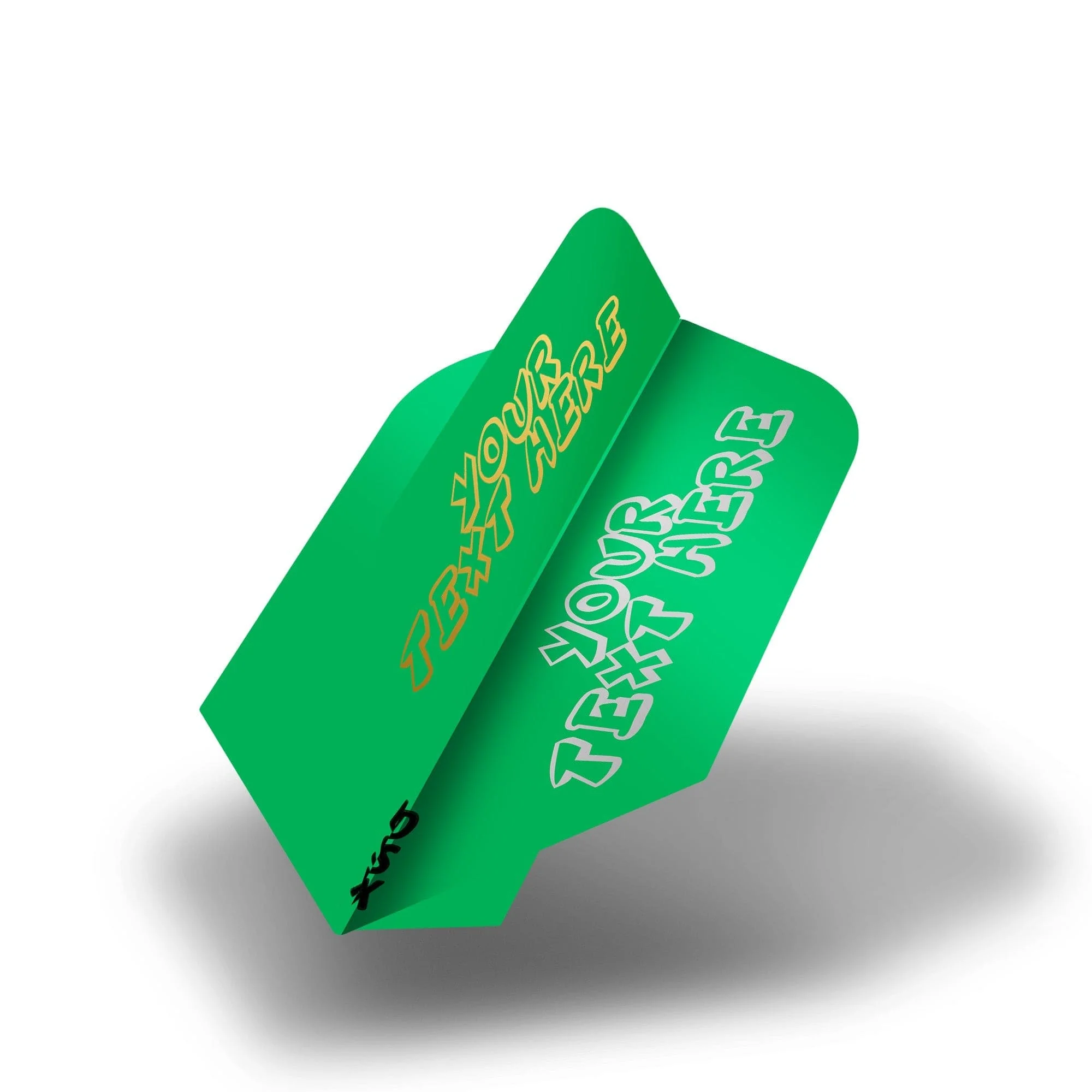 Personalised Flights - Extra Strong - Hot Foil - 5 Sets - Slim - Green - Image 2