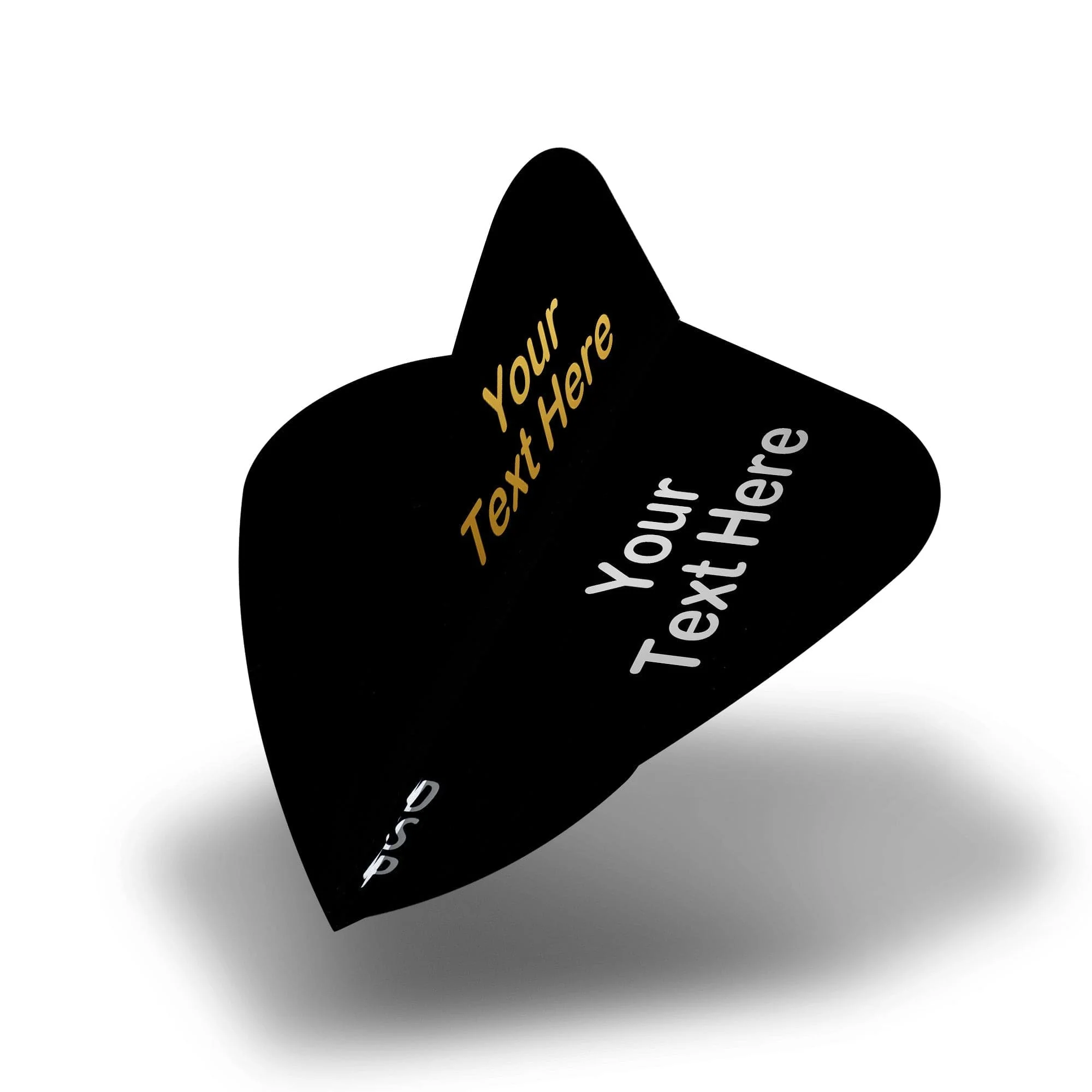 Personalised Flights - Hot Foil - 5 Sets - Poly Plain - Kite - Black - Image 2