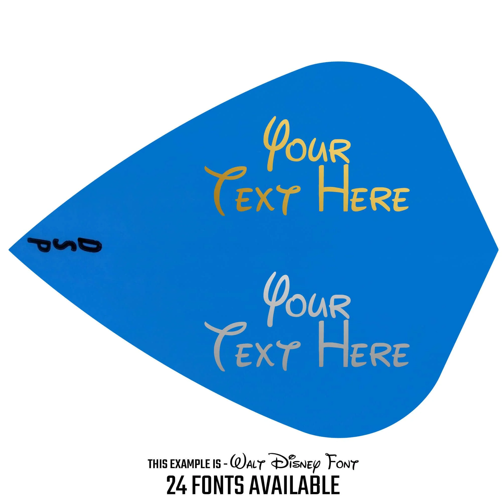 Personalised Flights - Hot Foil - 5 Sets - Poly Plain - Kite - Blue
