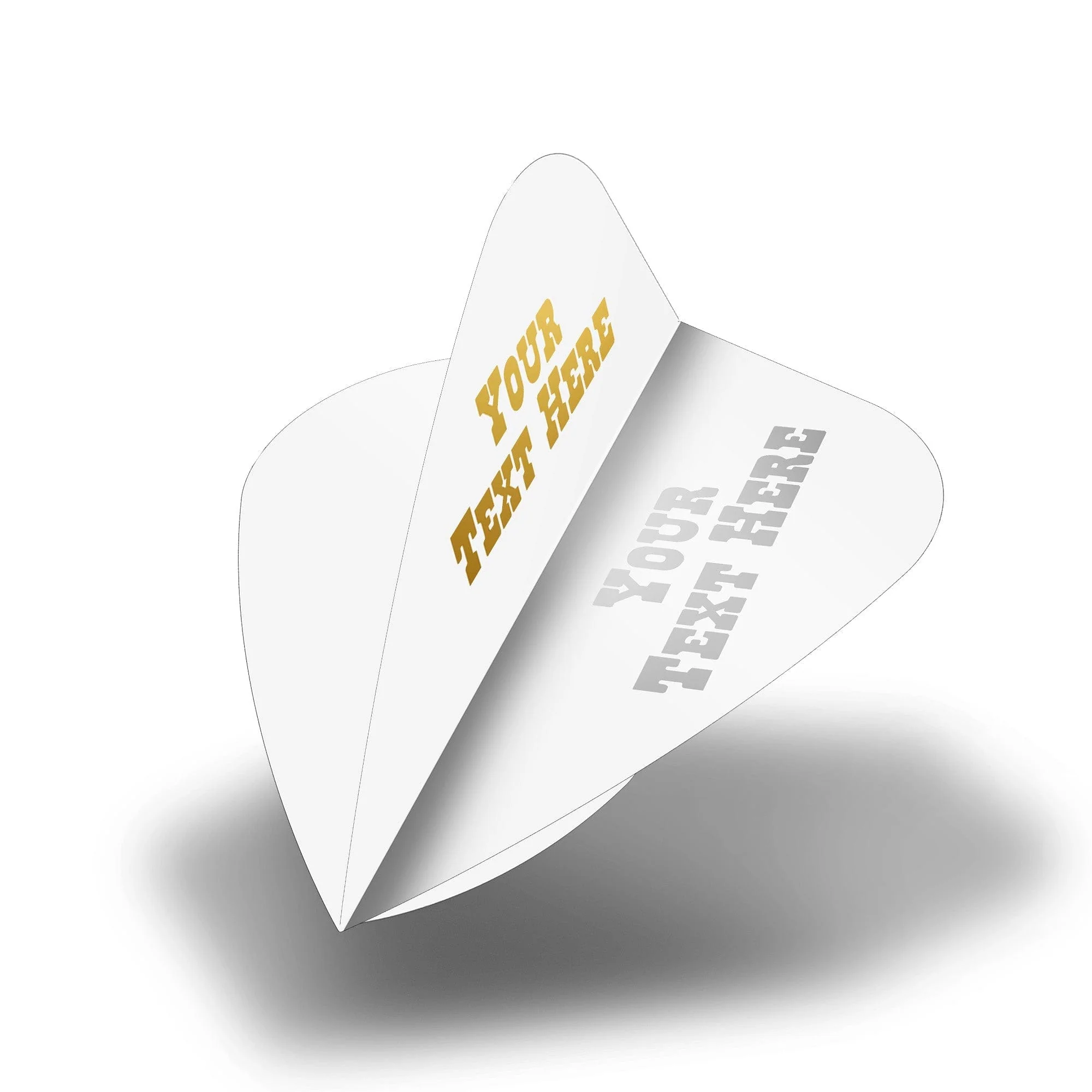 Personalised Flights - Hot Foil - 5 Sets - Poly Plain - Kite - White - Image 2