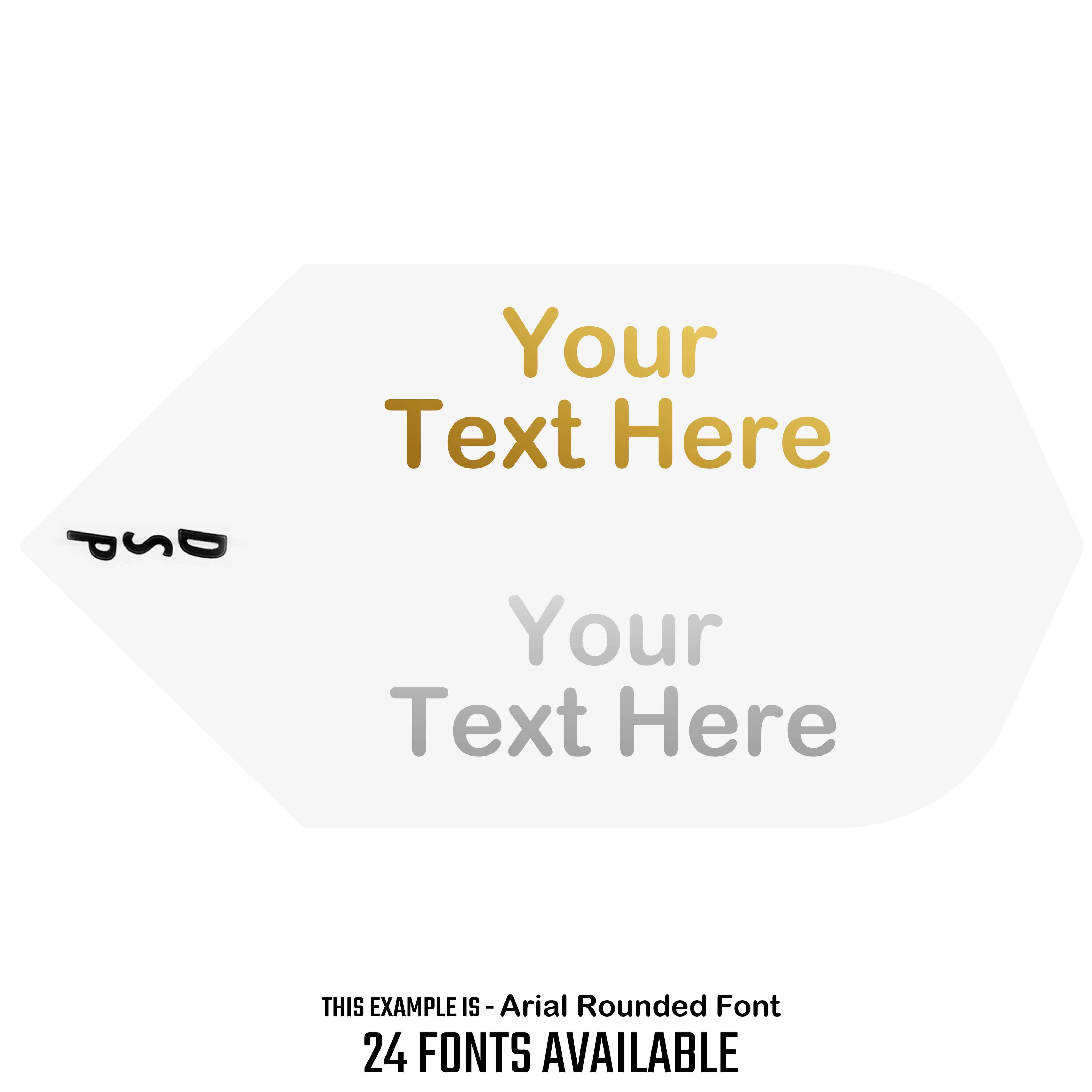 Personalised Flights - Hot Foil - 5 Sets - Poly Plain - Slim - White