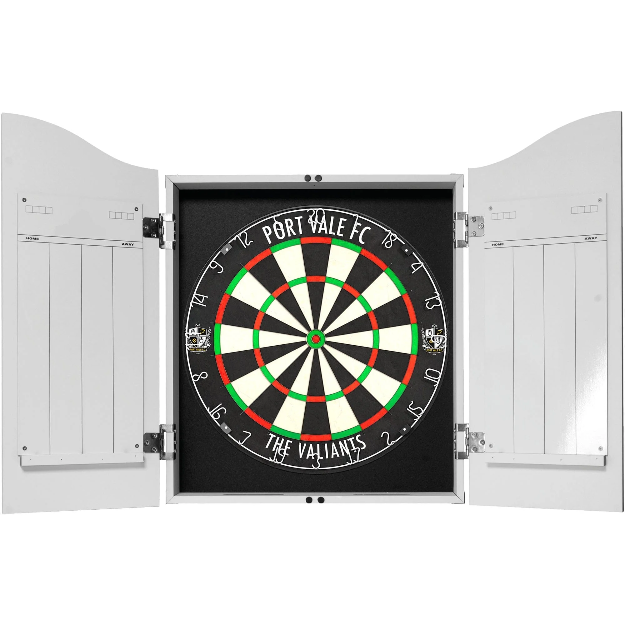 Port Vale FC - Official Licensed - The Valiants - Dartboard Cabinet - White - C1 - Logo with Trim - Image 3