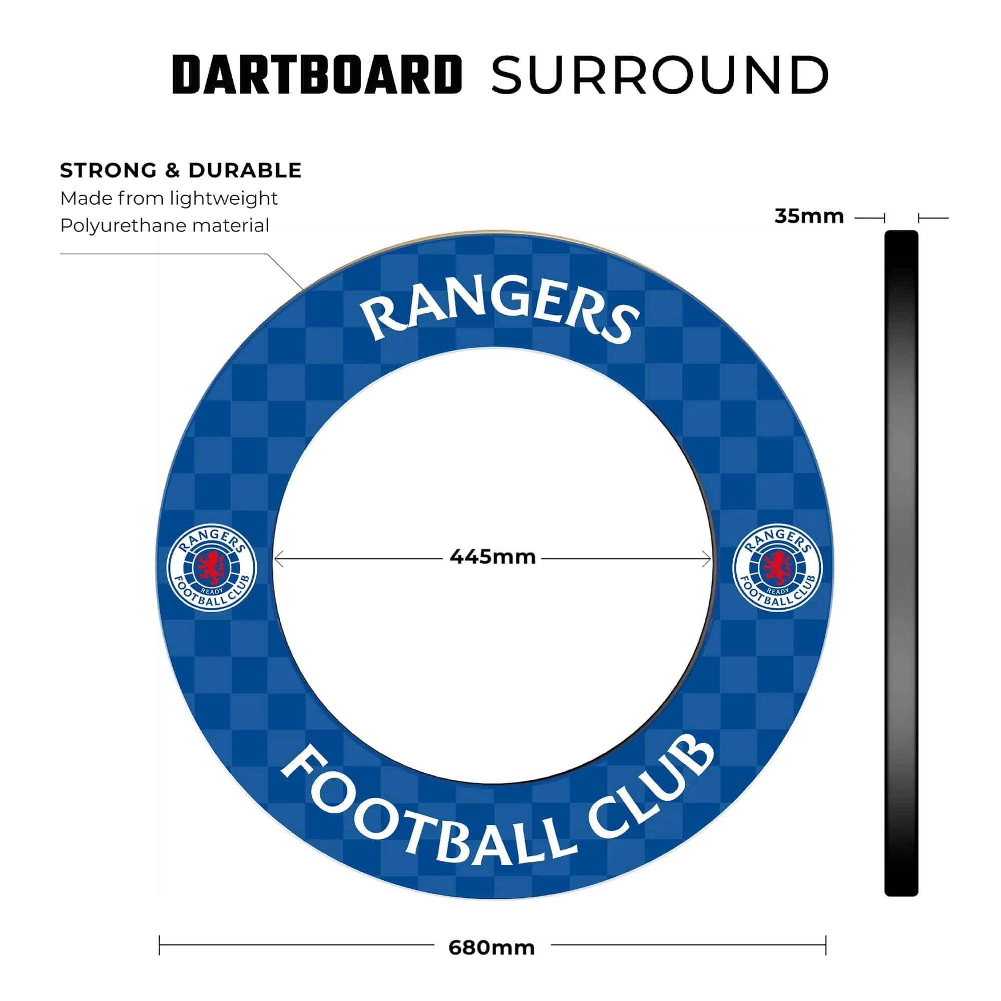 Rangers FC Dartboard Surround - Official Licensed - RFC - S1 - Check - Image 5