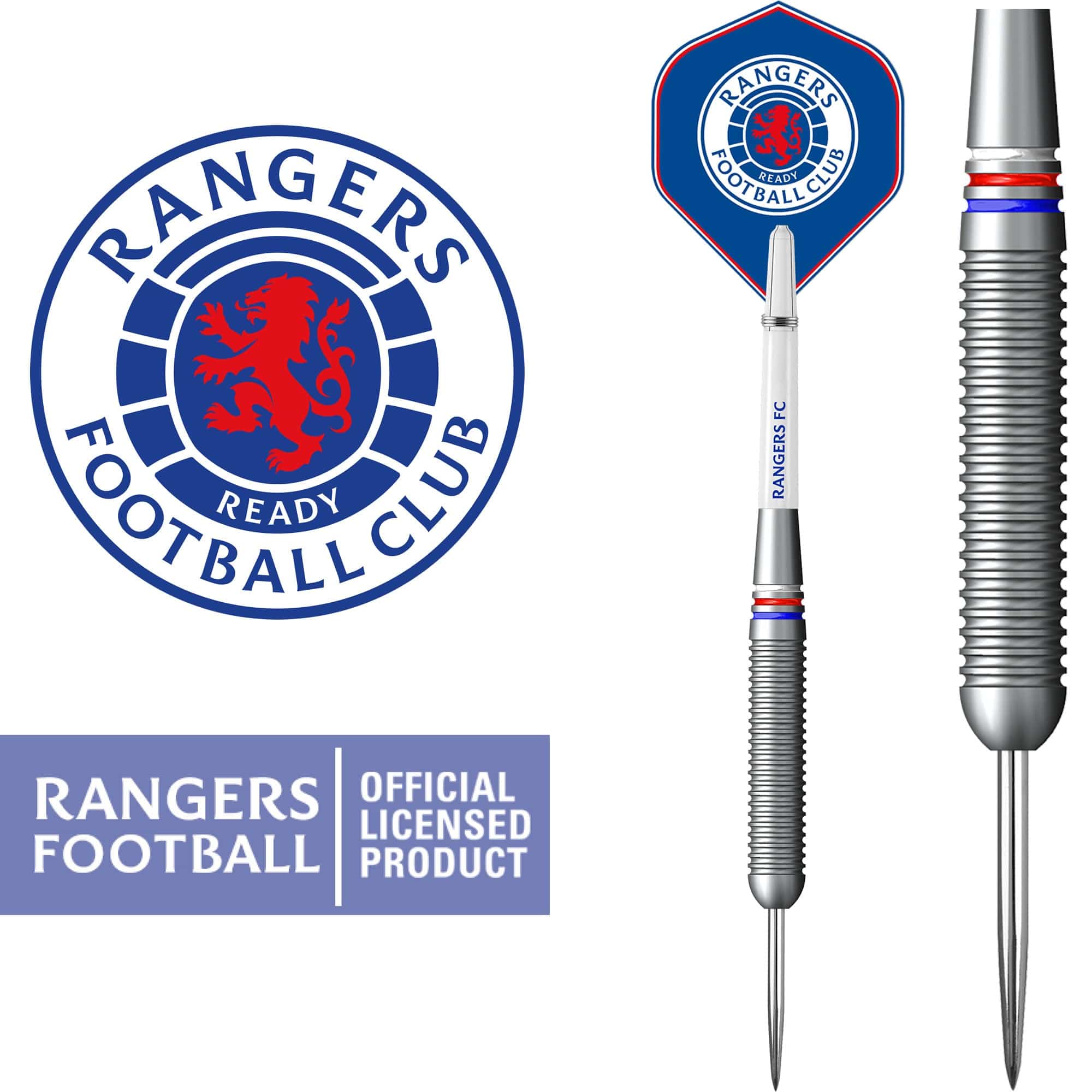 Rangers FC Darts - Steel Tip Brass - Official Licensed - RFC - 22g - Image 2