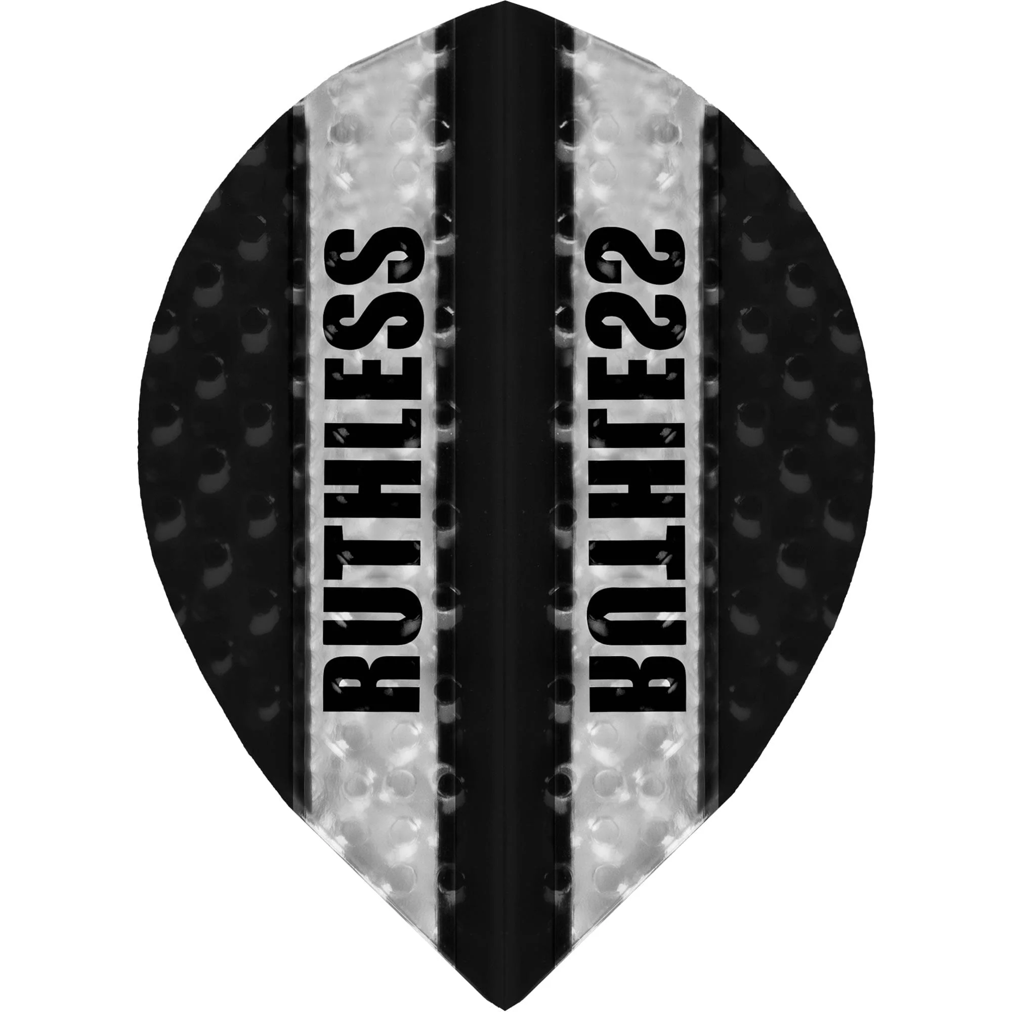 *Ruthless - Clear Panel Embossed - Dart Flights - 100 Micron - Pear - Image 2