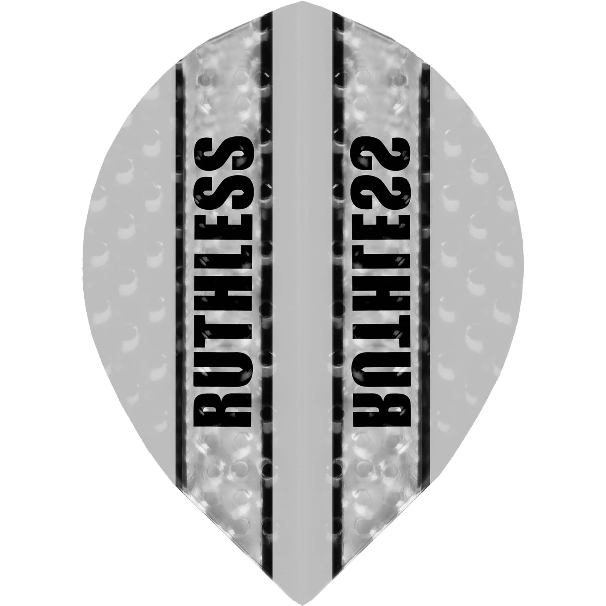 *Ruthless - Clear Panel Embossed - Dart Flights - 100 Micron - Pear - Image 4
