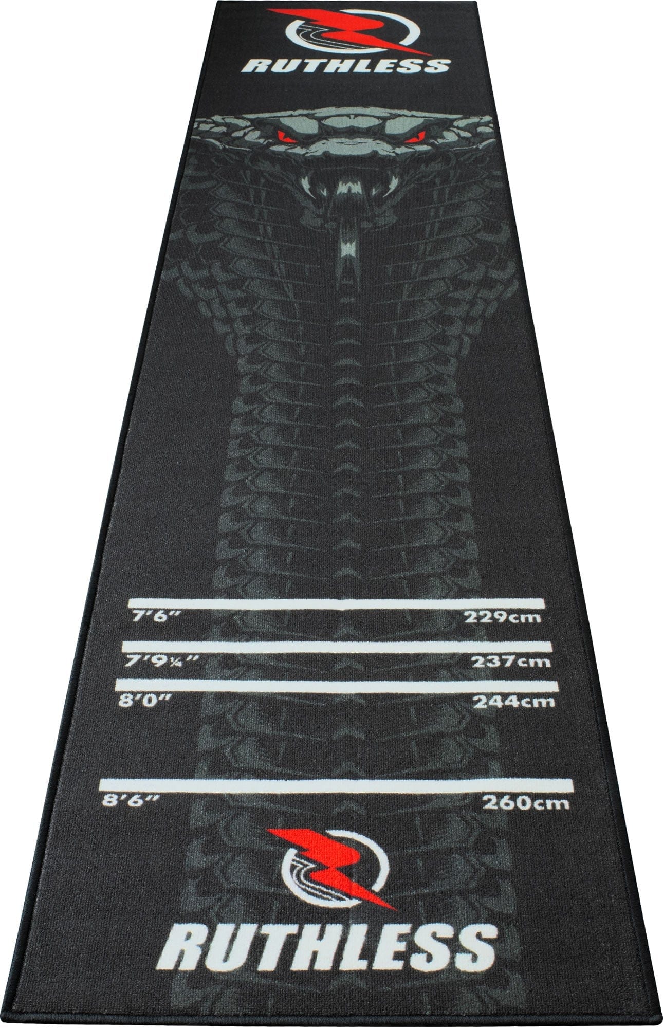 Ruthless Cobra Dart Mat - Carpet Mat - 290 cm x 60cm - Black & Grey - Image 2